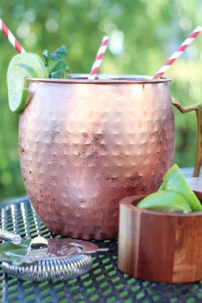Skinny Strawberry Mint Moscow Mule