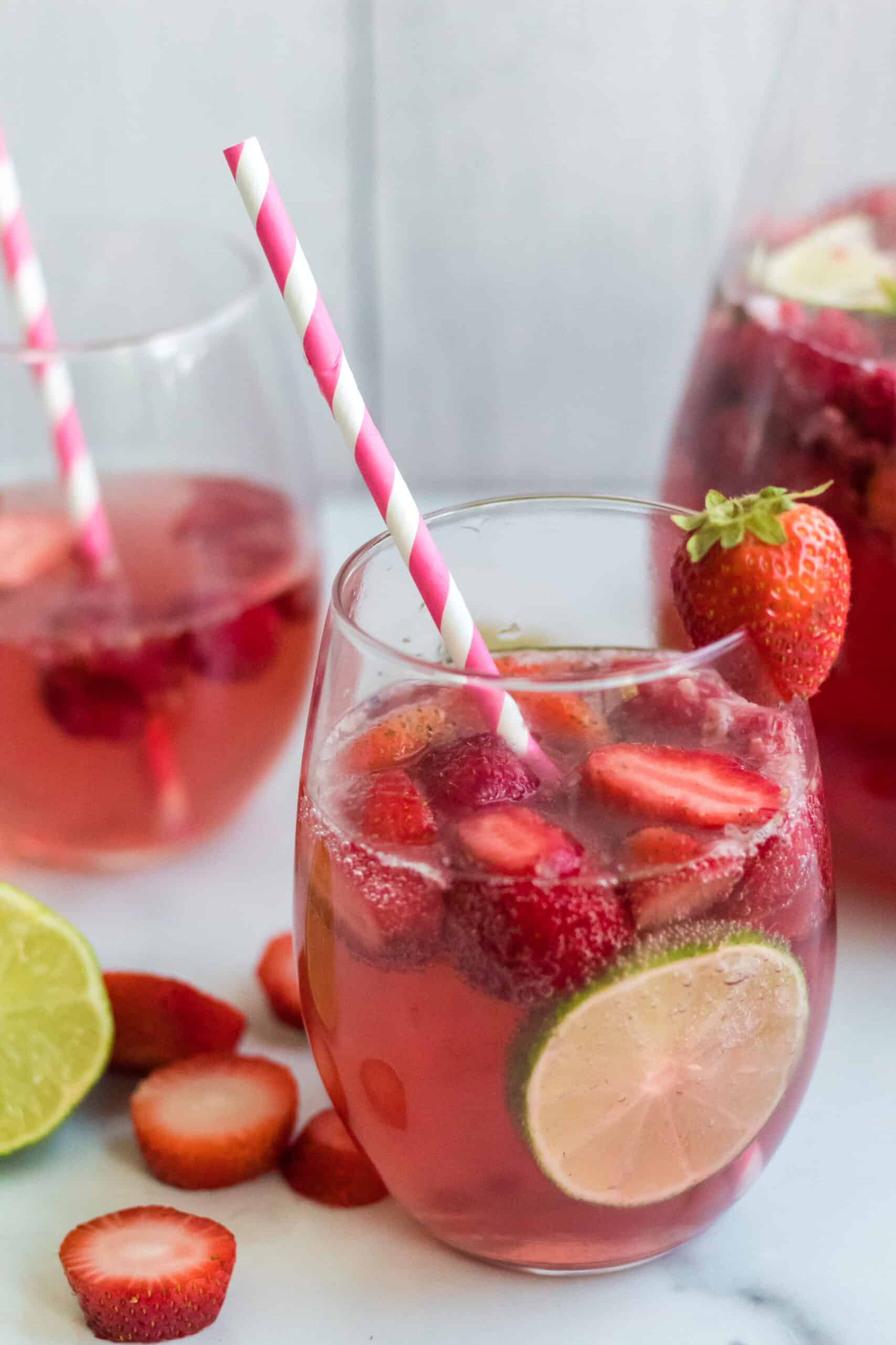 Pink Moscato Sangria - One Wholesome Life