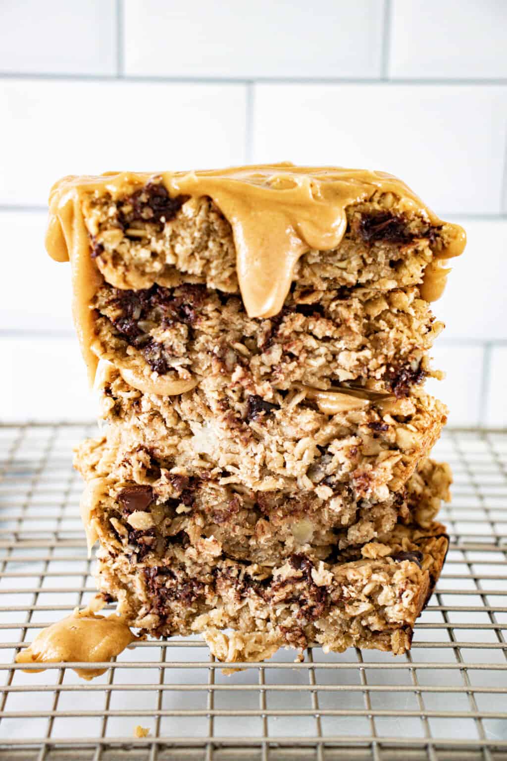 Peanut Butter Chocolate Chip Breakfast Bars - One Wholesome Life