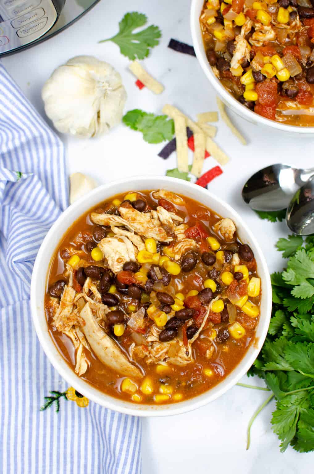 Instant Pot Chicken Taco Soup - One Wholesome Life One Wholesome Life