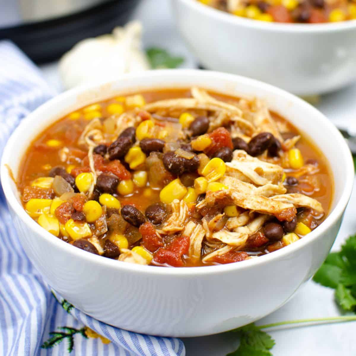 Instant Pot Chicken Taco Soup - One Wholesome Life