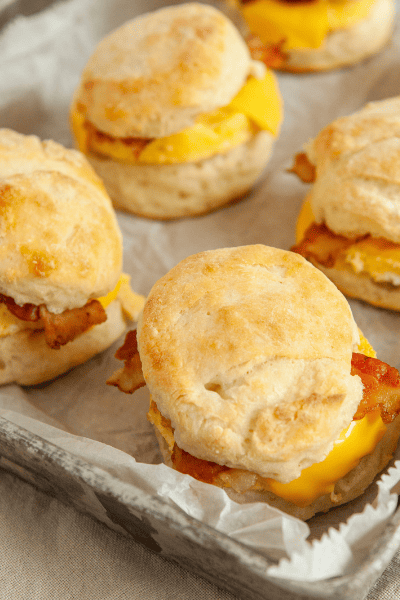 Healthy Bacon, Egg, and Cheese Biscuits