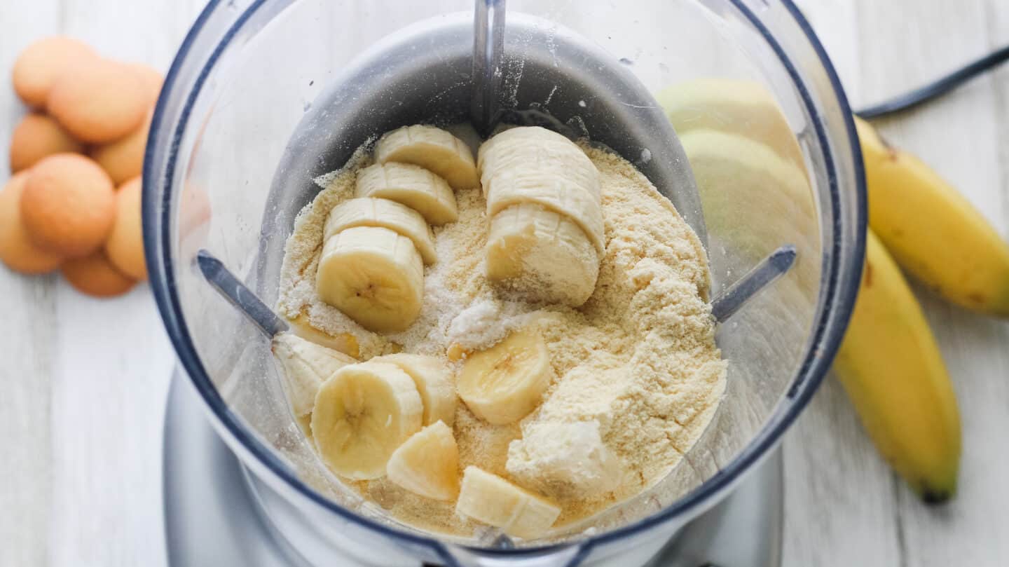 If you love banana pudding or banana cream pie, starting your day with this simple Banana Protein Shake is a must. Not only does it give a great boost to your morning but it feels like you're actually having dessert for breakfast! You can easily drink this for breakfast, lunch, dinner, or dessert!  
