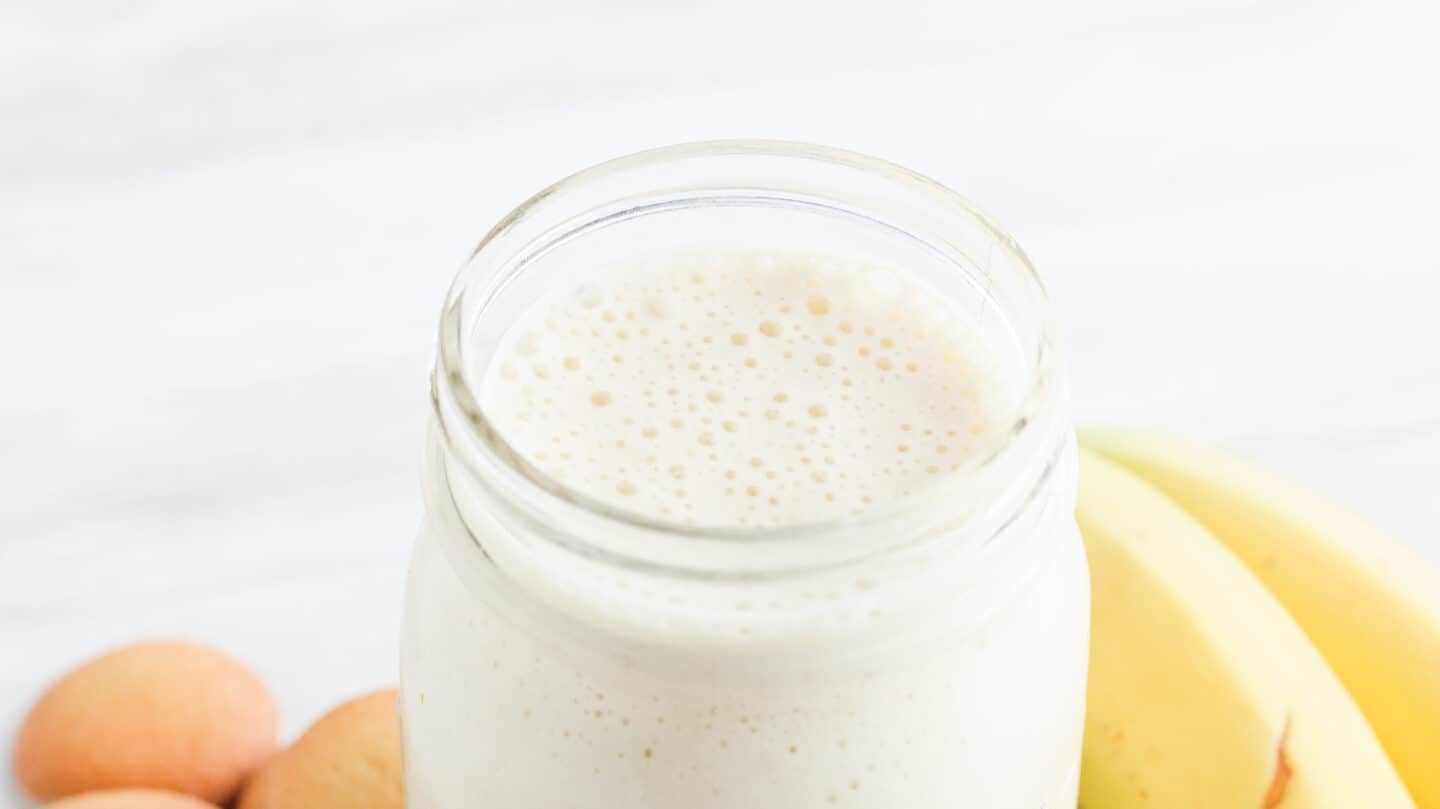If you love banana pudding or banana cream pie, starting your day with this simple Banana Protein Shake is a must. Not only does it give a great boost to your morning but it feels like you're actually having dessert for breakfast! You can easily drink this for breakfast, lunch, dinner, or dessert!  