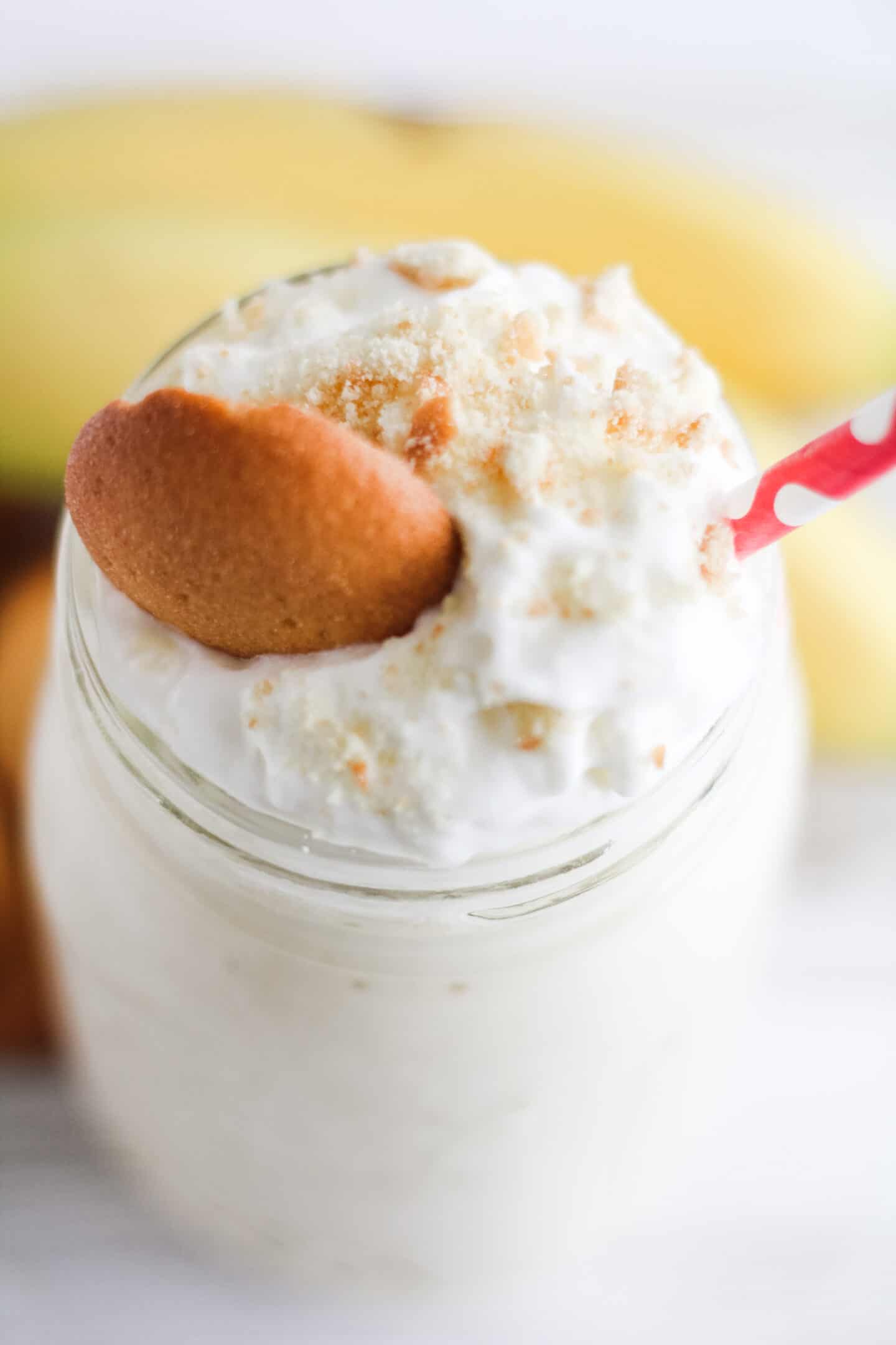 If you love banana pudding or banana cream pie, starting your day with this simple Banana Protein Shake is a must. Not only does it give a great boost to your morning but it feels like you're actually having dessert for breakfast! You can easily drink this for breakfast, lunch, dinner, or dessert!  