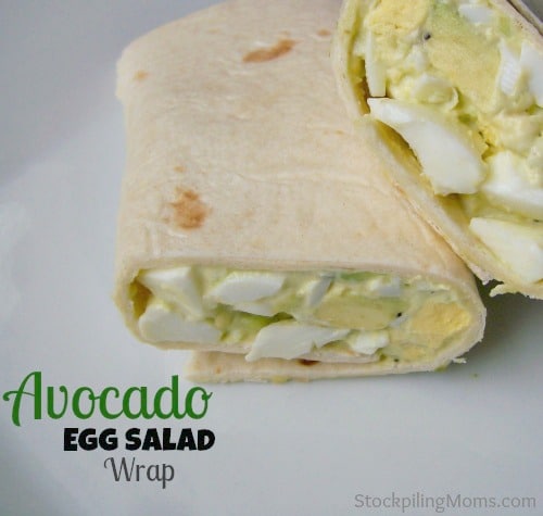 This avocado egg salad wrap is the perfect healthy wrap for lunch or on the go meal!