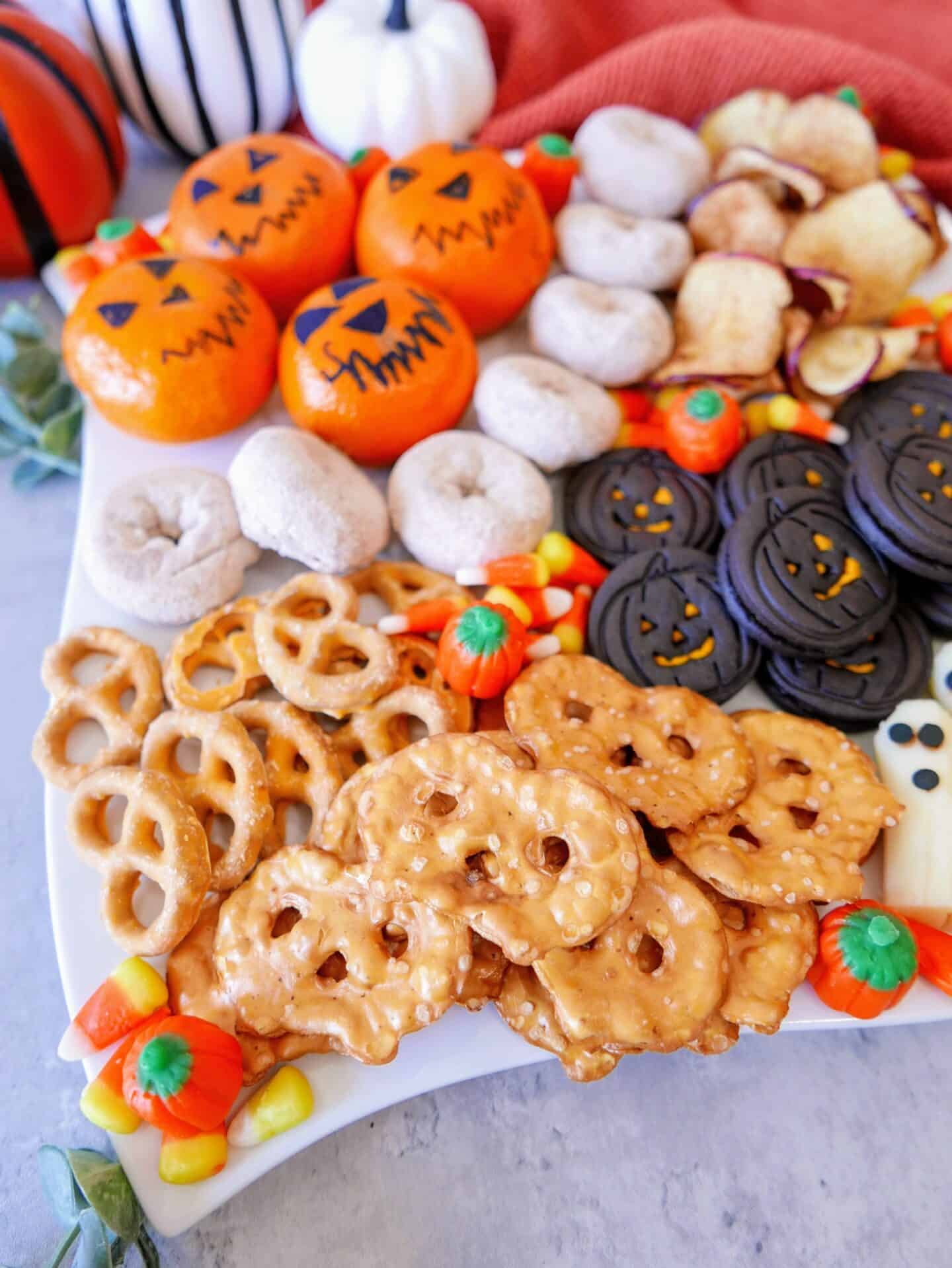 Healthy Halloween Snack Tray •