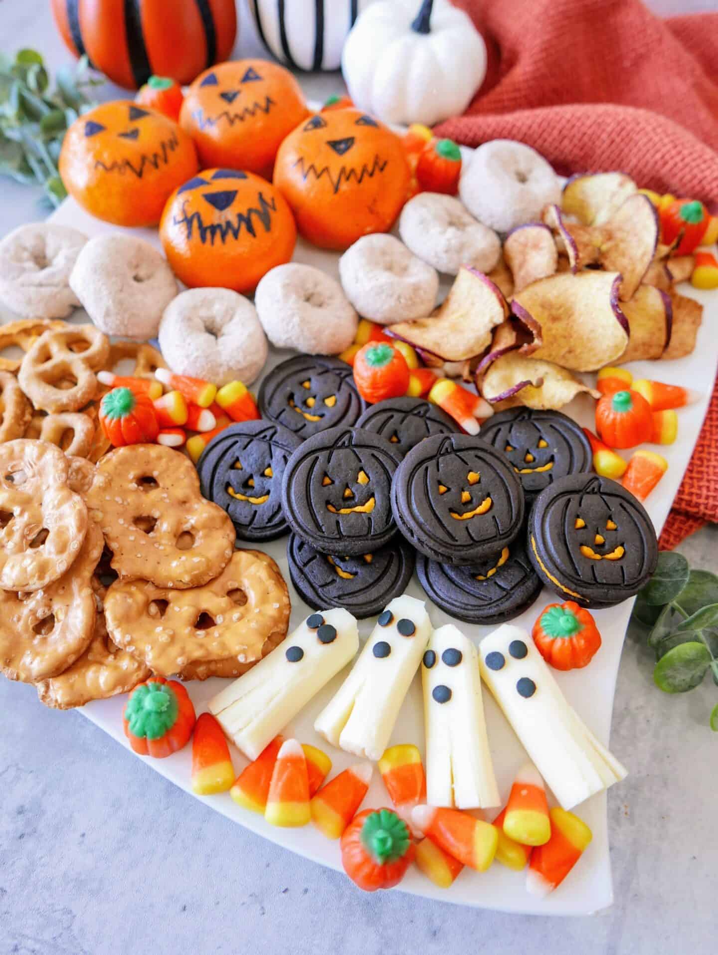 Healthy Halloween Snack Tray •