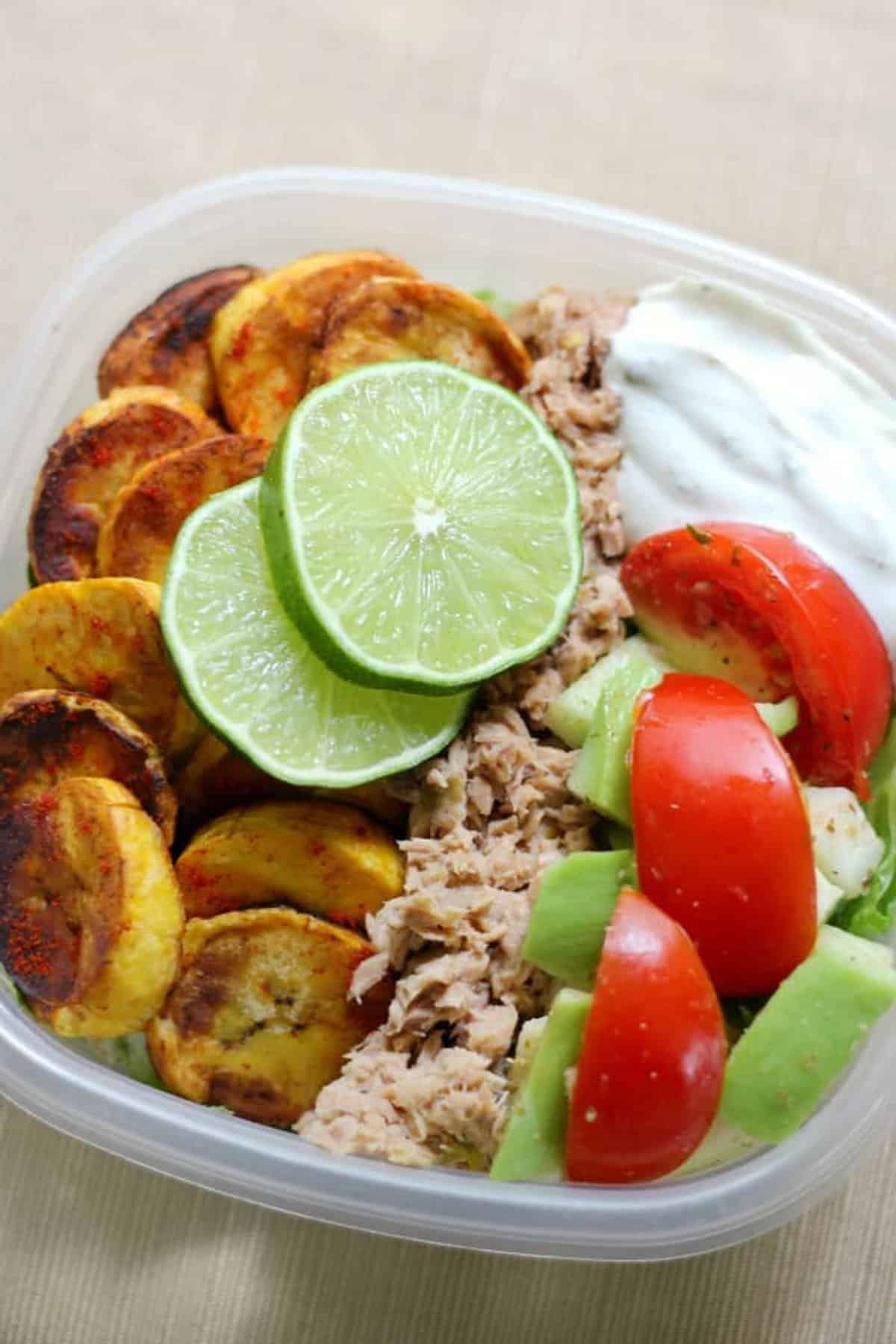 Cuban tuna meal prep bowl. 