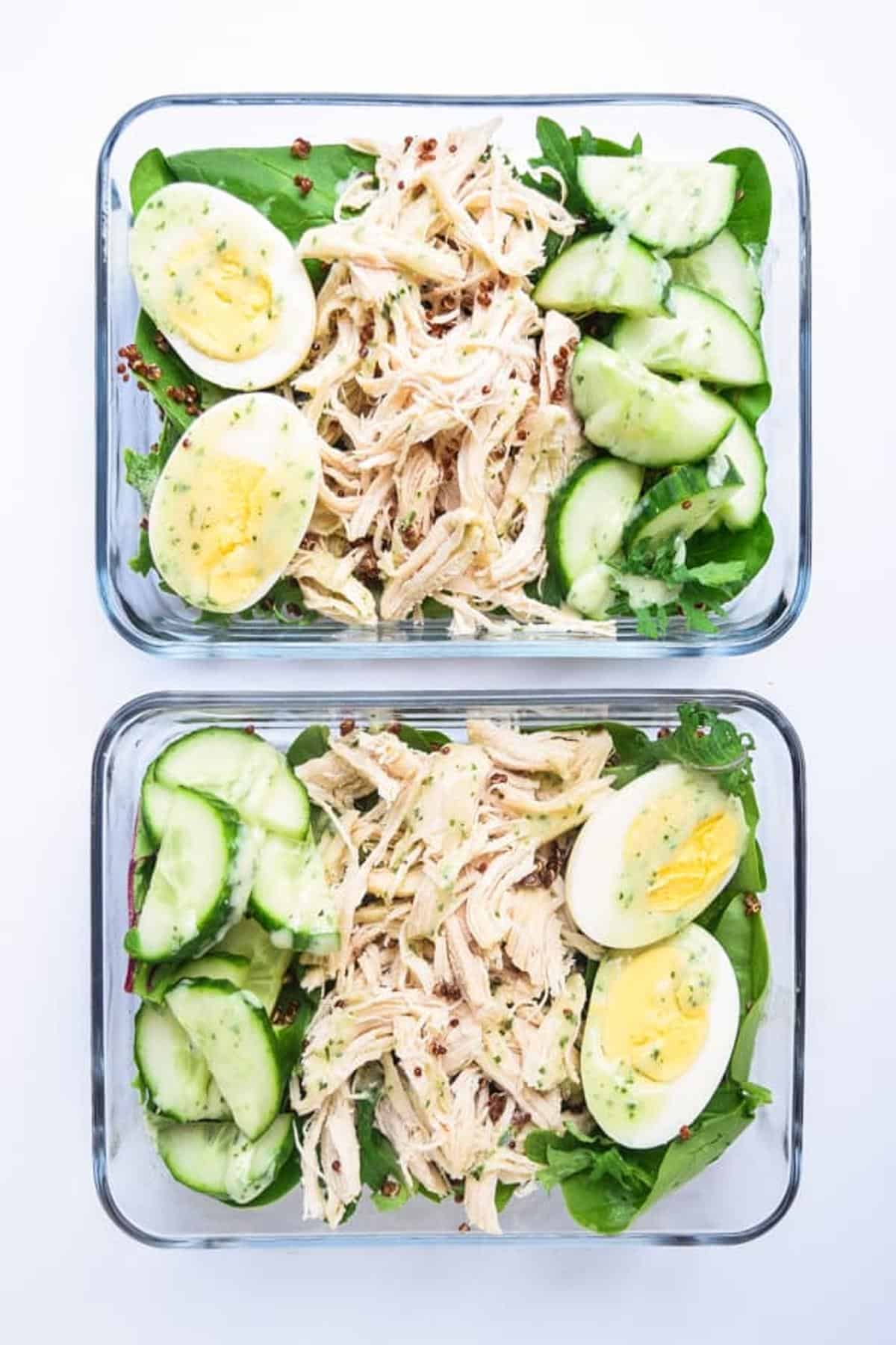 Chicken meal prep bowls. 