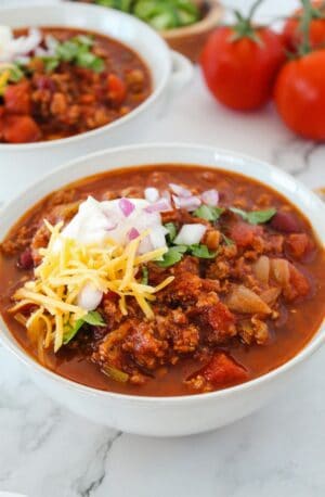 High Protein Turkey Chili Recipe (Macro Friendly)