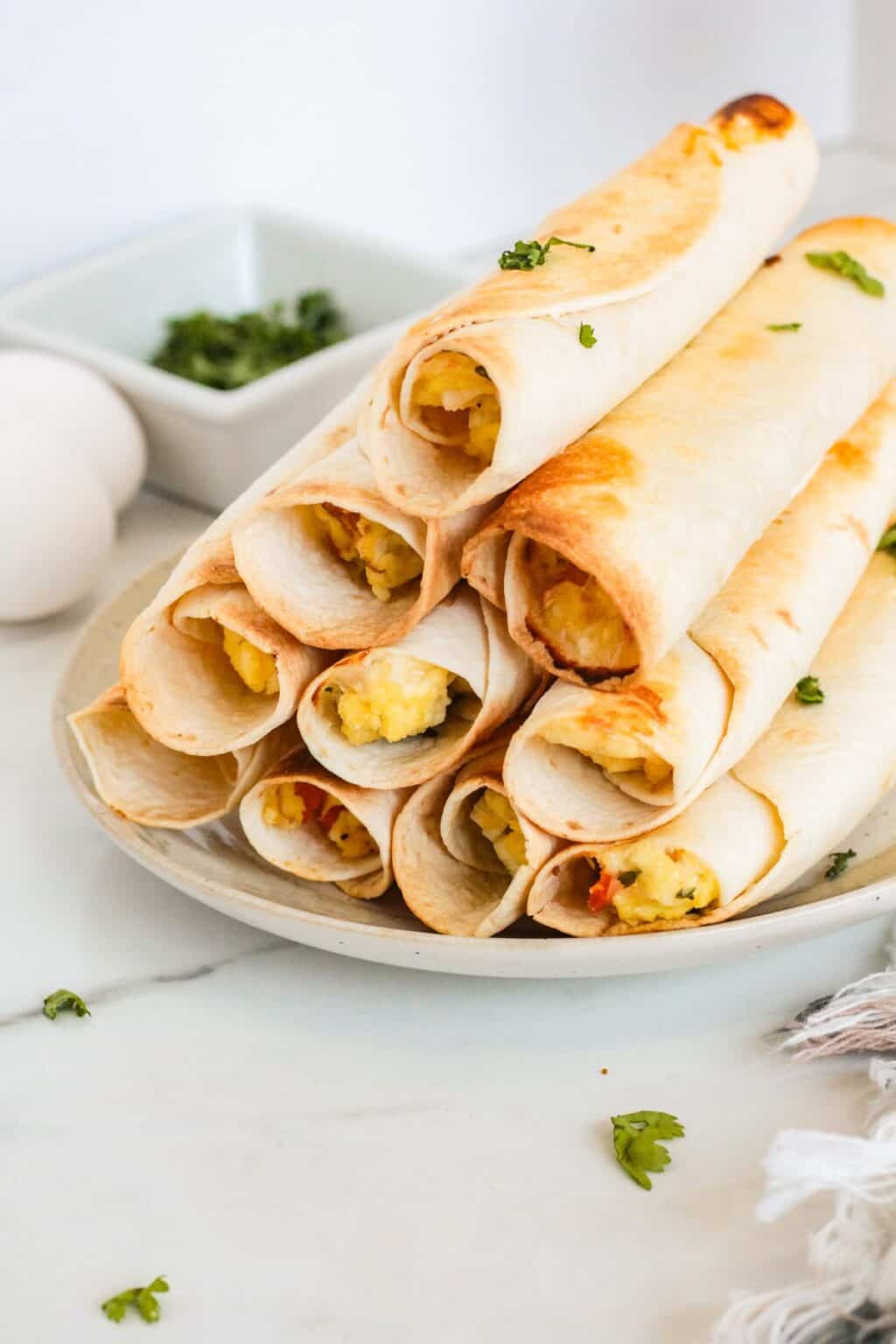 Baked Breakfast Taquitos One Wholesome Life
