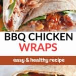 Easy recipe for BBQ chicken wraps.
