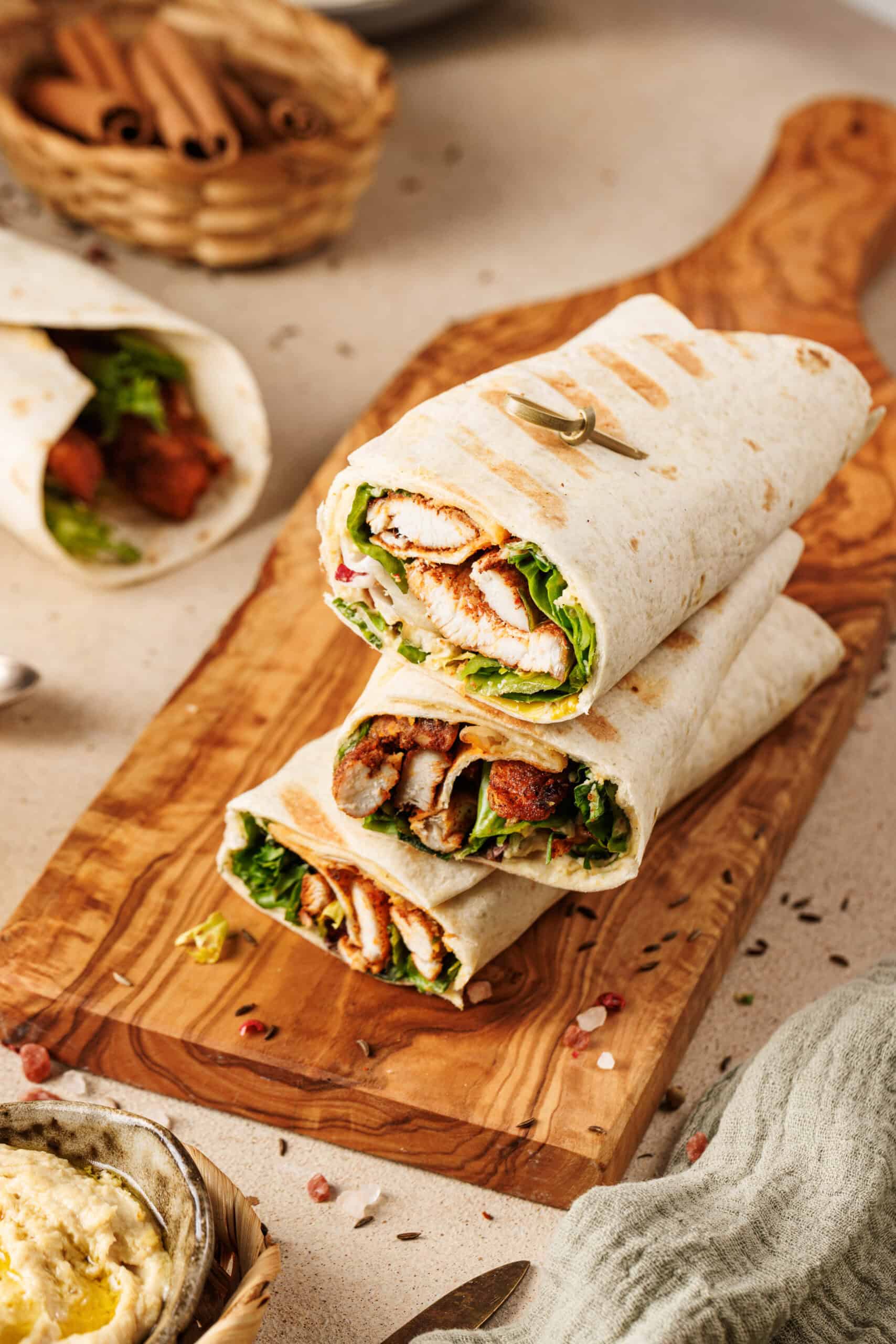 Moroccan Chicken Wraps