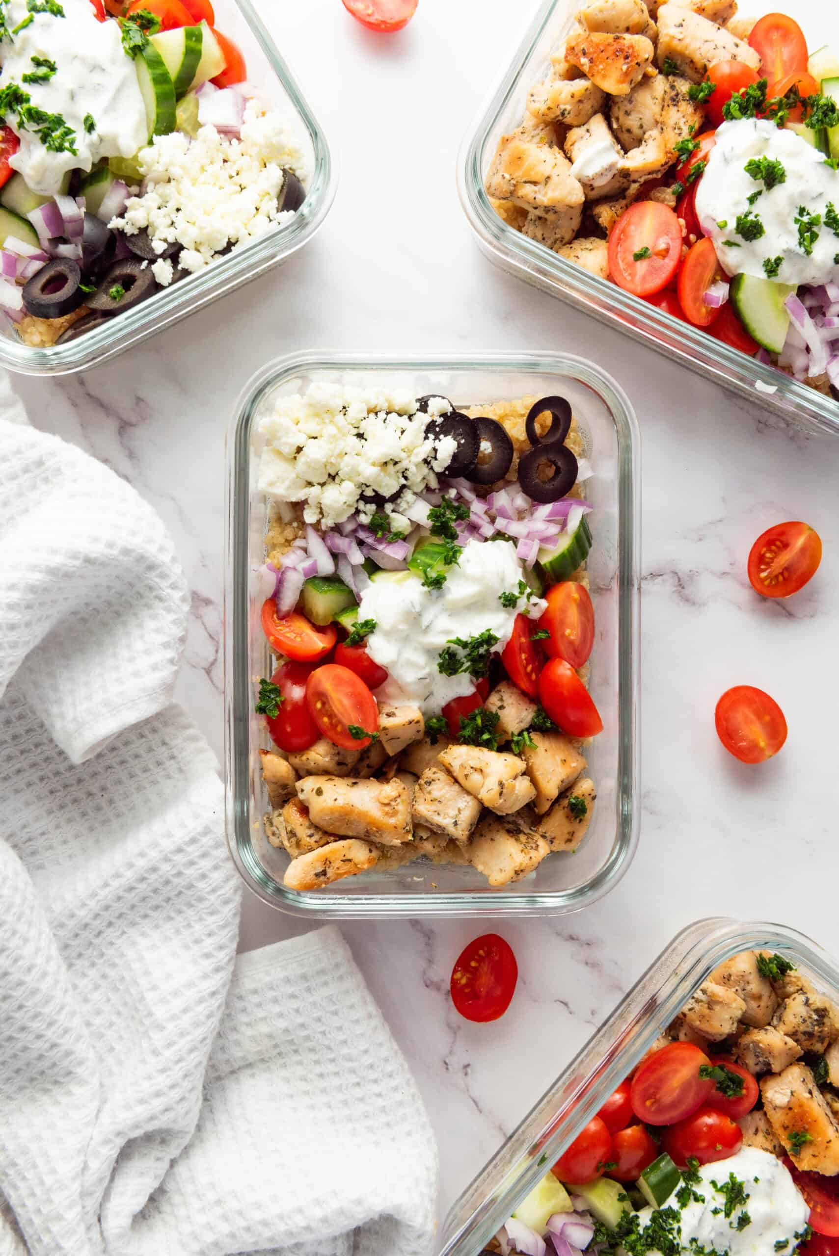Meal Prep Greek Chicken Bowls