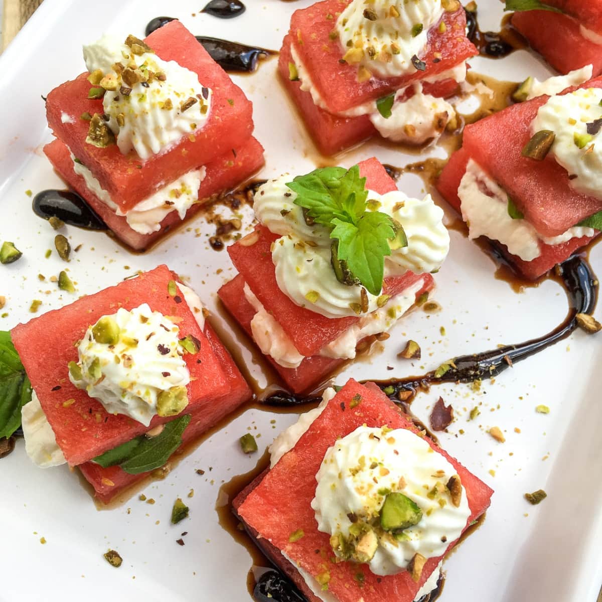 Watermelon Bites with Whipped Feta