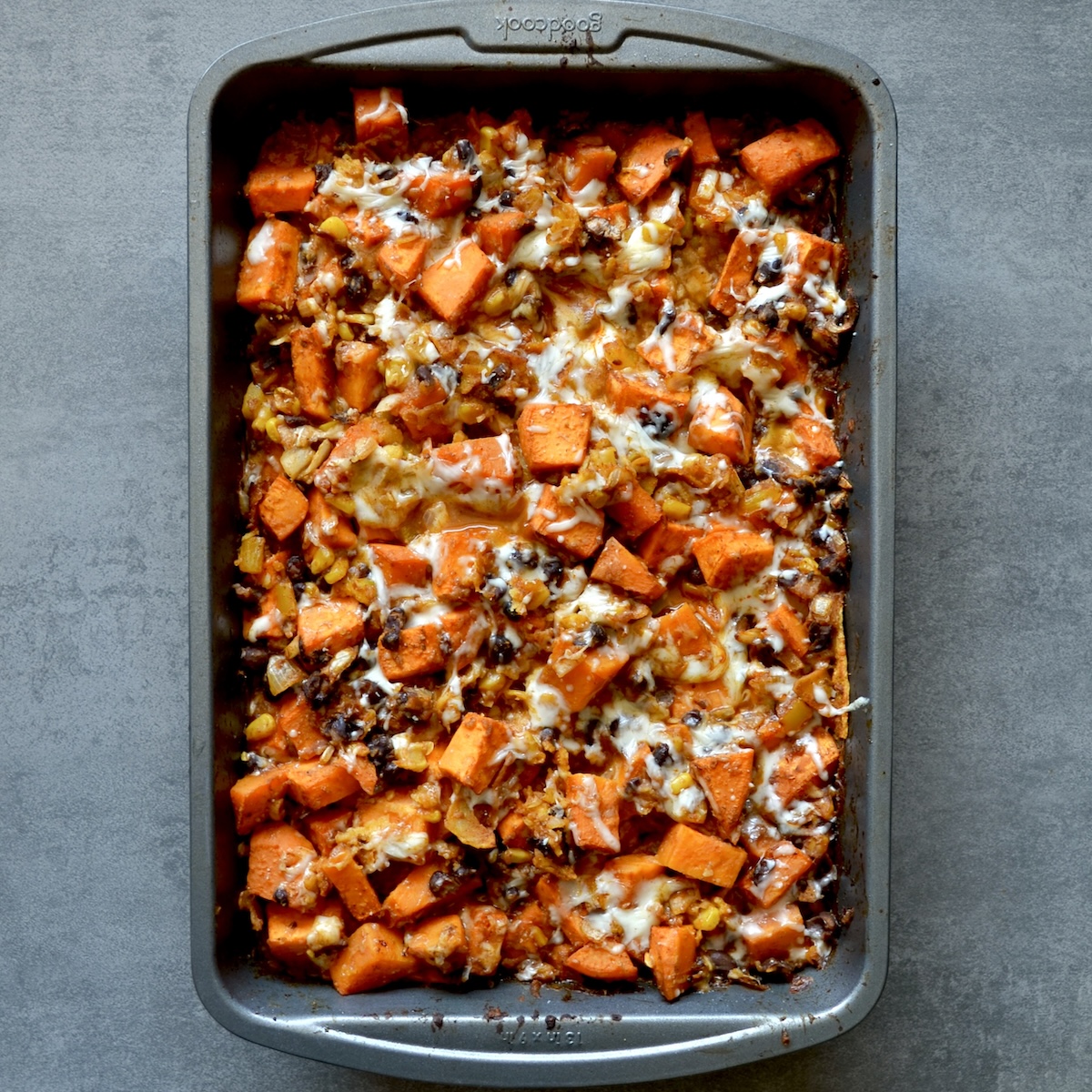 Sweet Potato Black Bean Enchilada Casserole