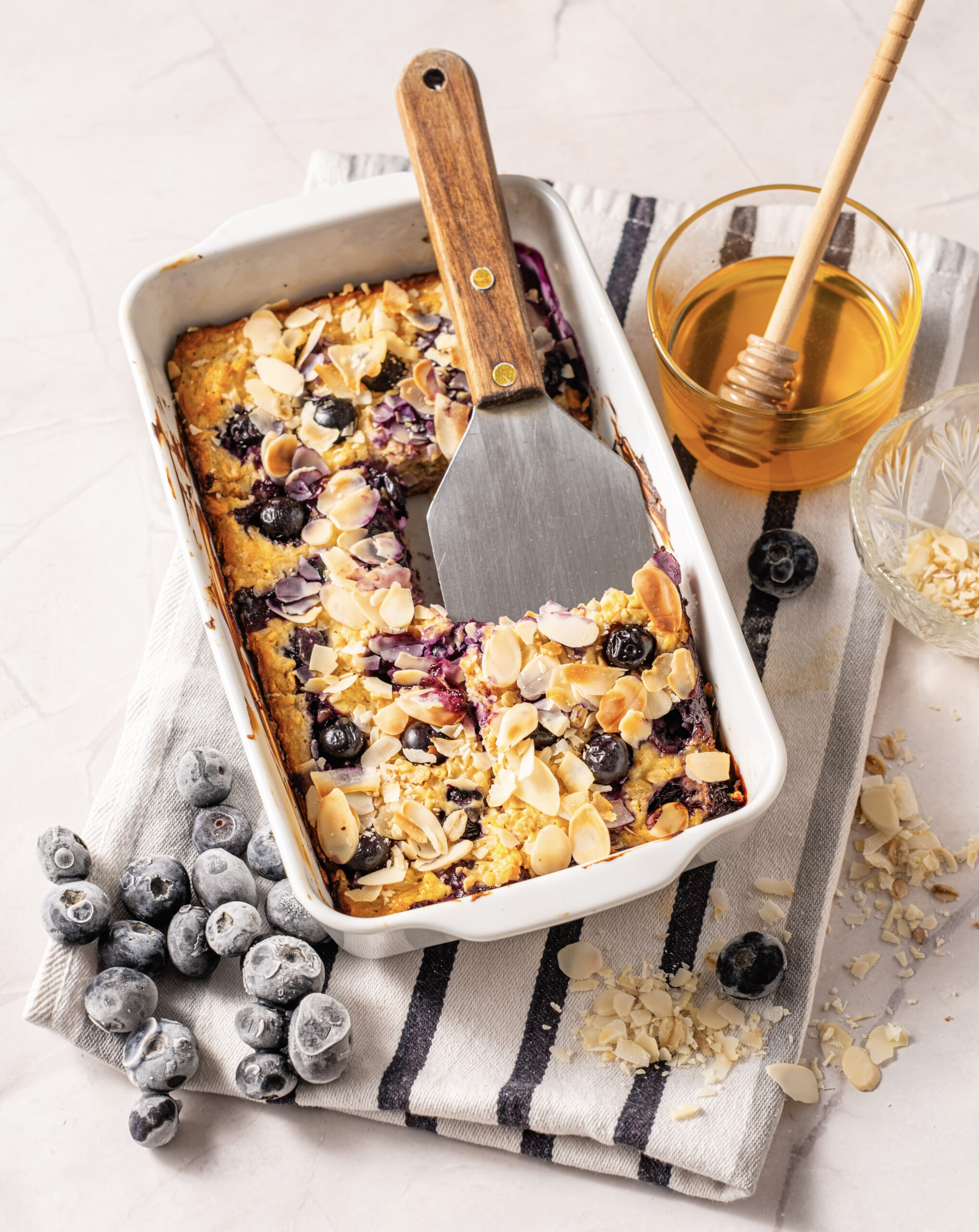 Blueberry Cottage Cheese Breakfast Bake