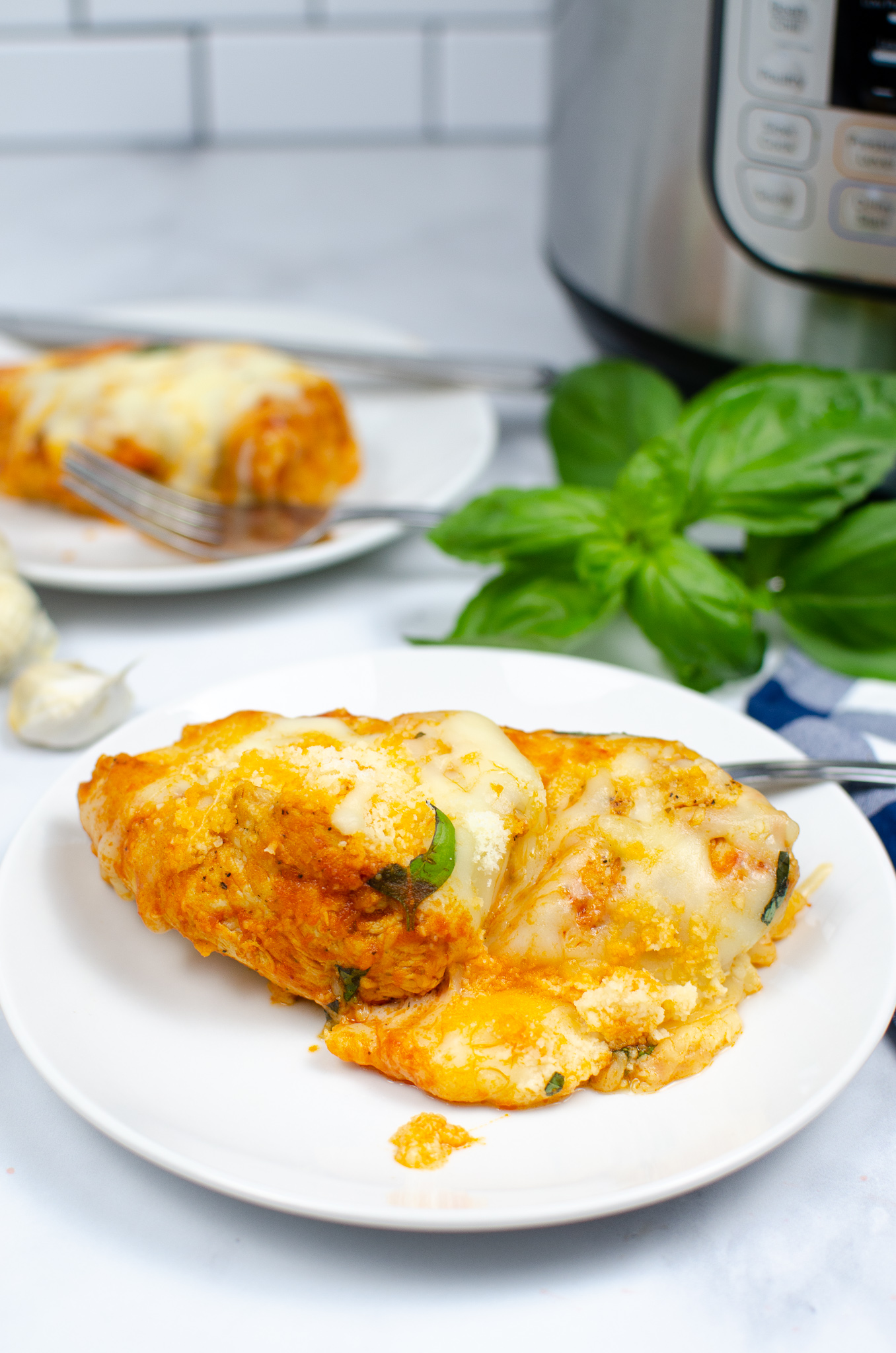 Instant Pot Chicken Parmesan (No Breading)