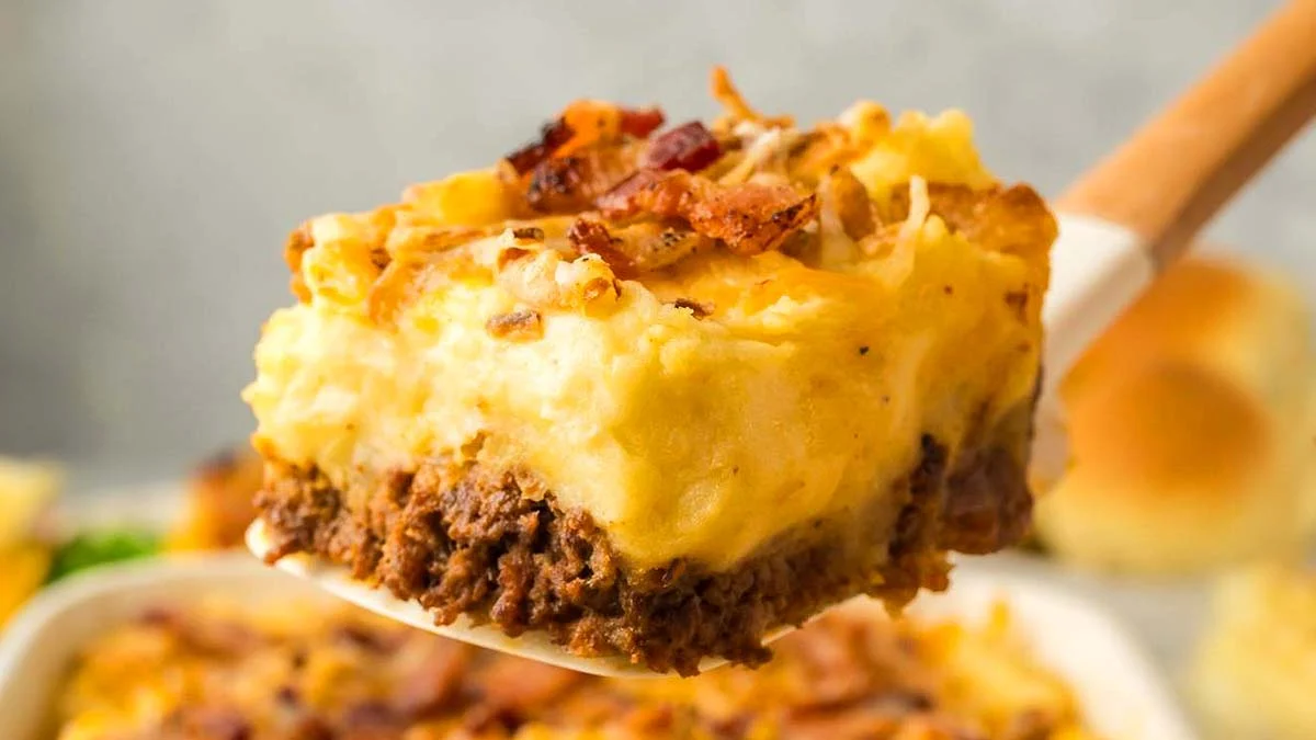 Cowboy Meatloaf and Potato Casserole