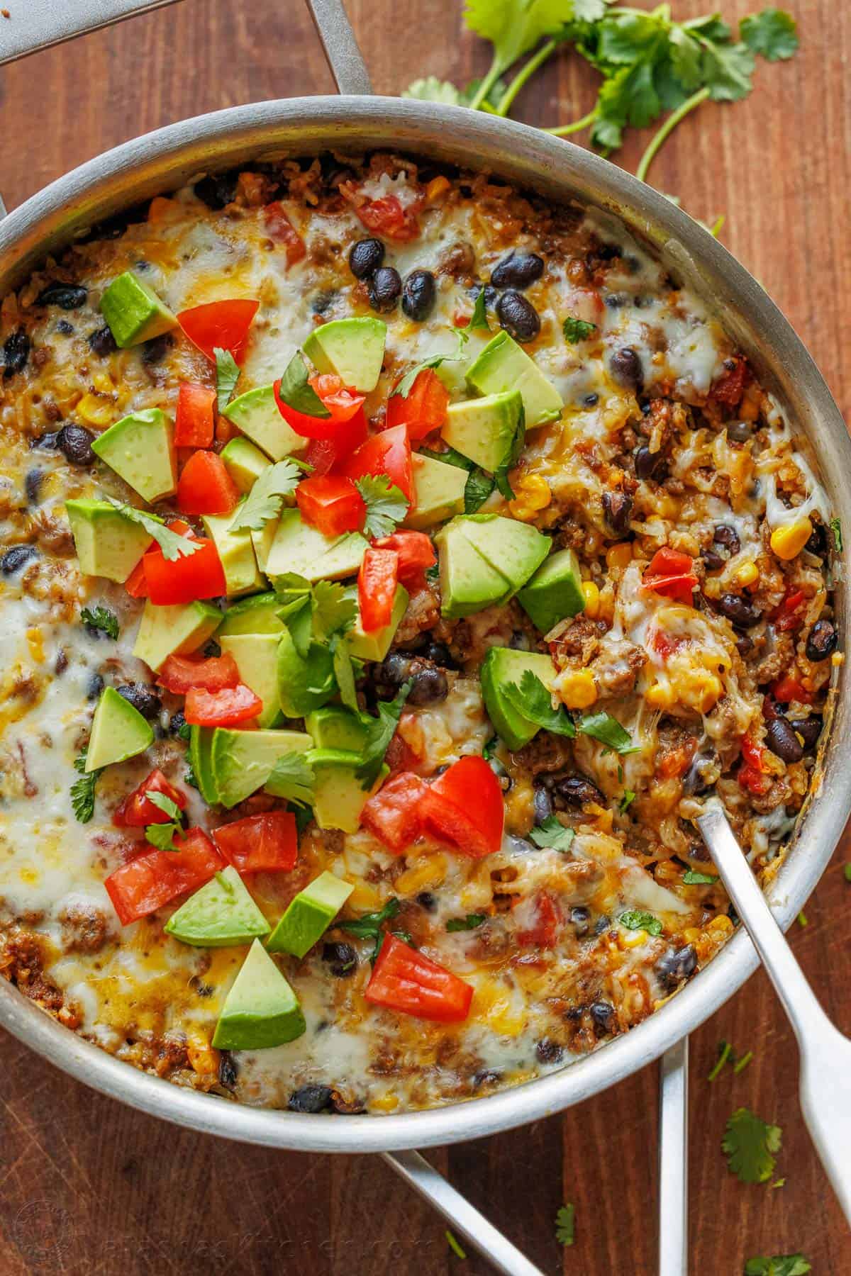 Mexican Beef and Rice Skillet