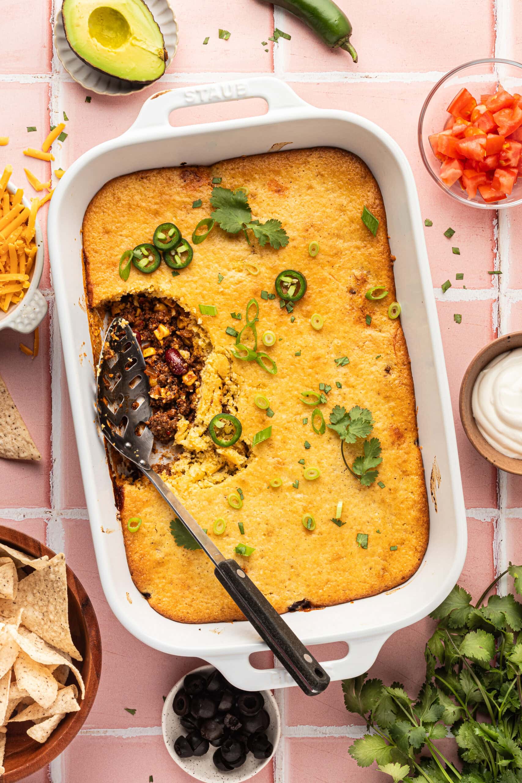 Easy Taco Cornbread Casserole