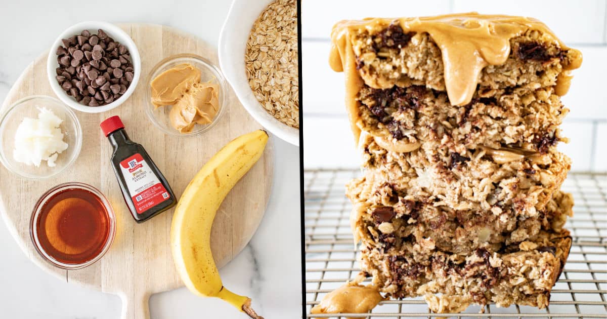 Easy Peanut Butter Oatmeal Bars {Healthy Recipe}