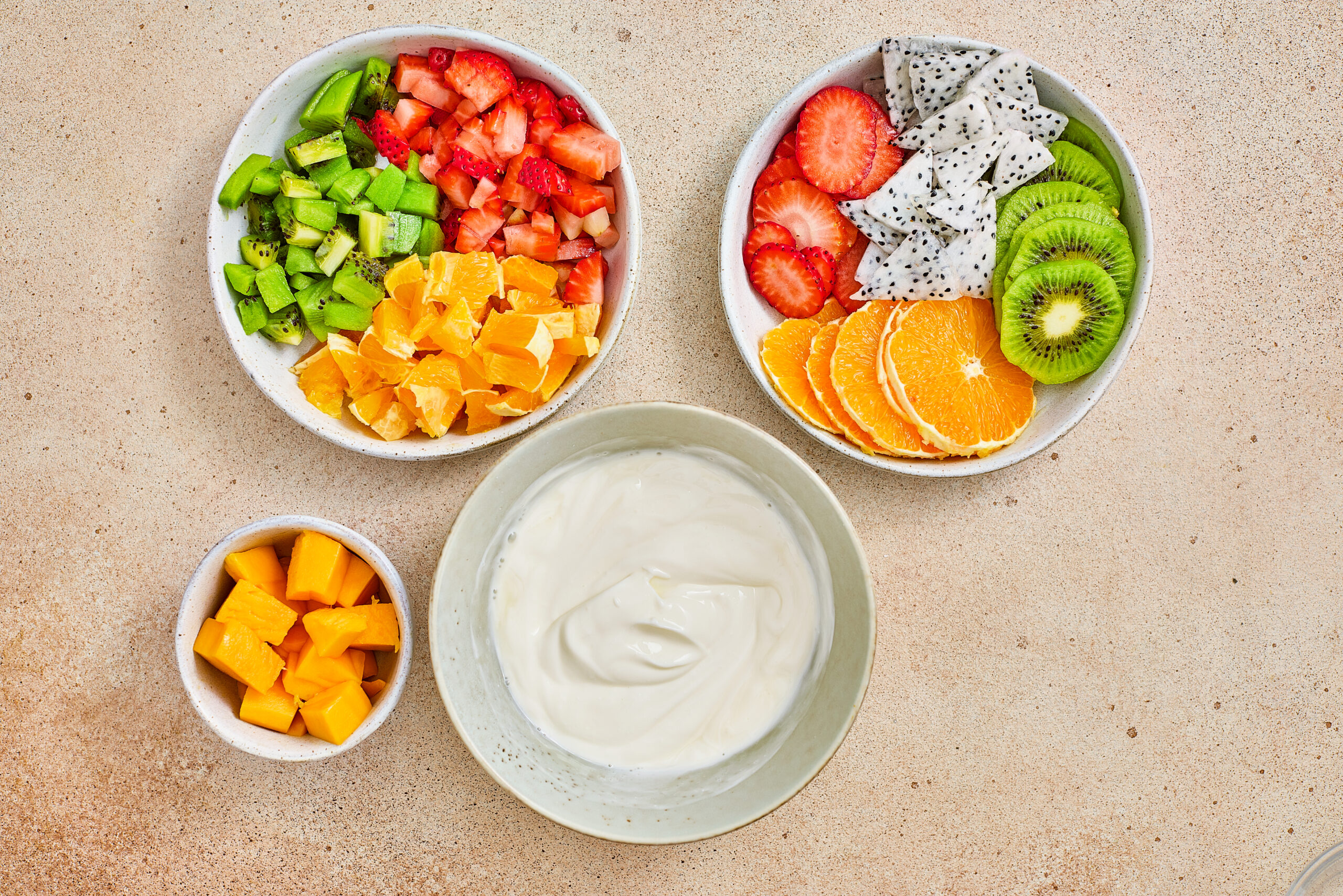 Greek yogurt mixed with honey until smooth and creamy.