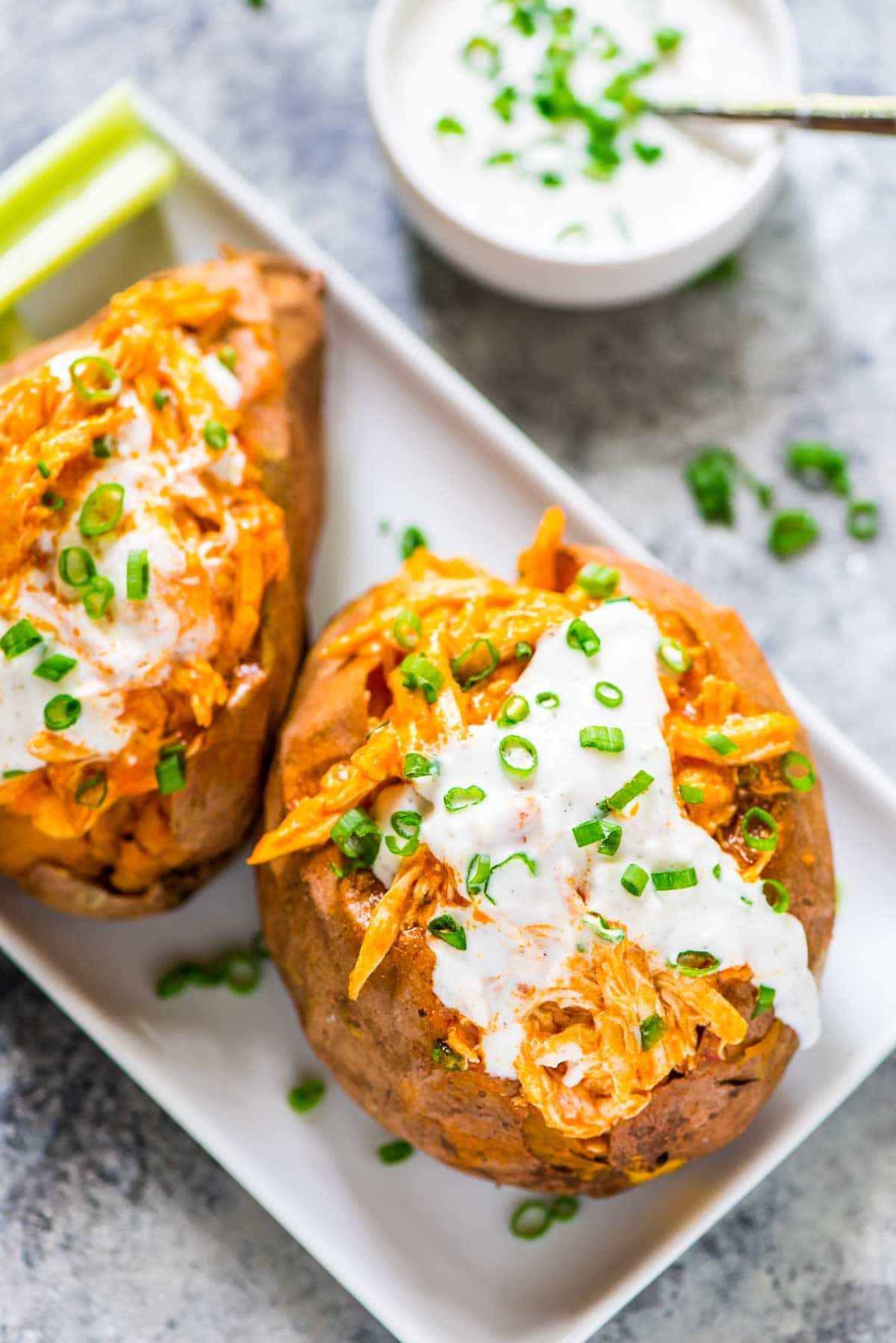 Healthy Slow Cooker Buffalo Chicken
