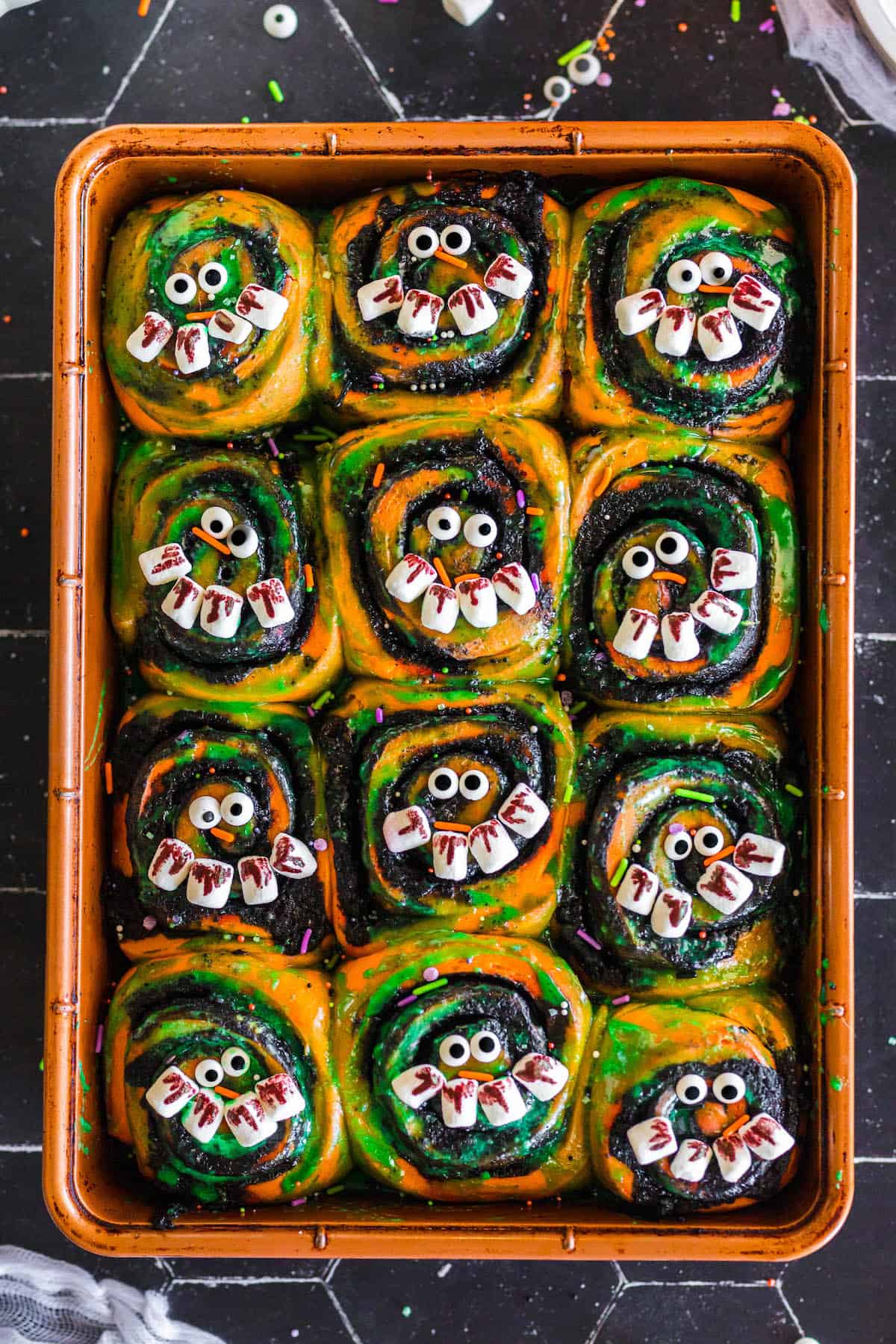 Halloween Cinnamon Rolls