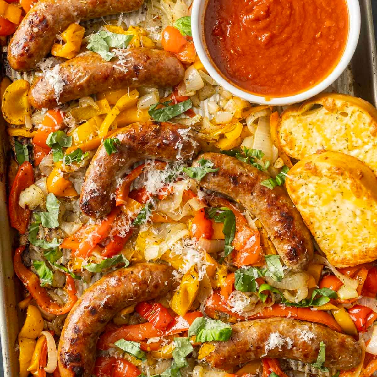 Oven Baked Italian Sausage and Peppers