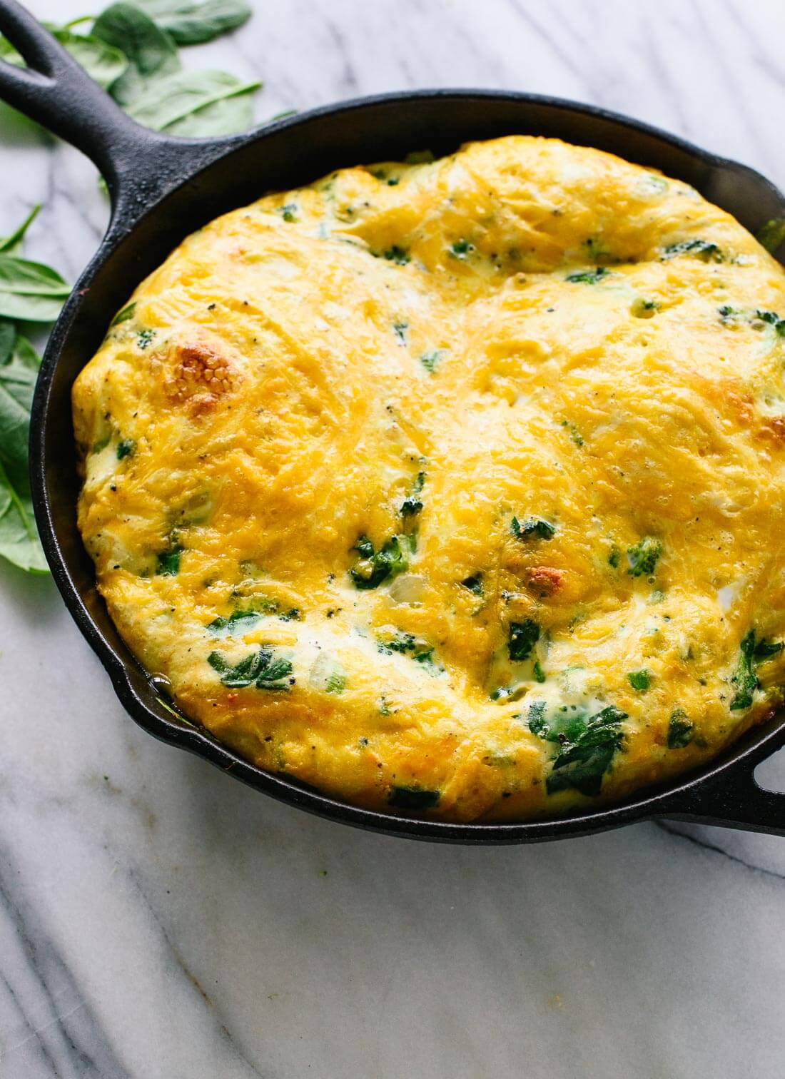 Broccoli, Cheddar & Spinach Frittata