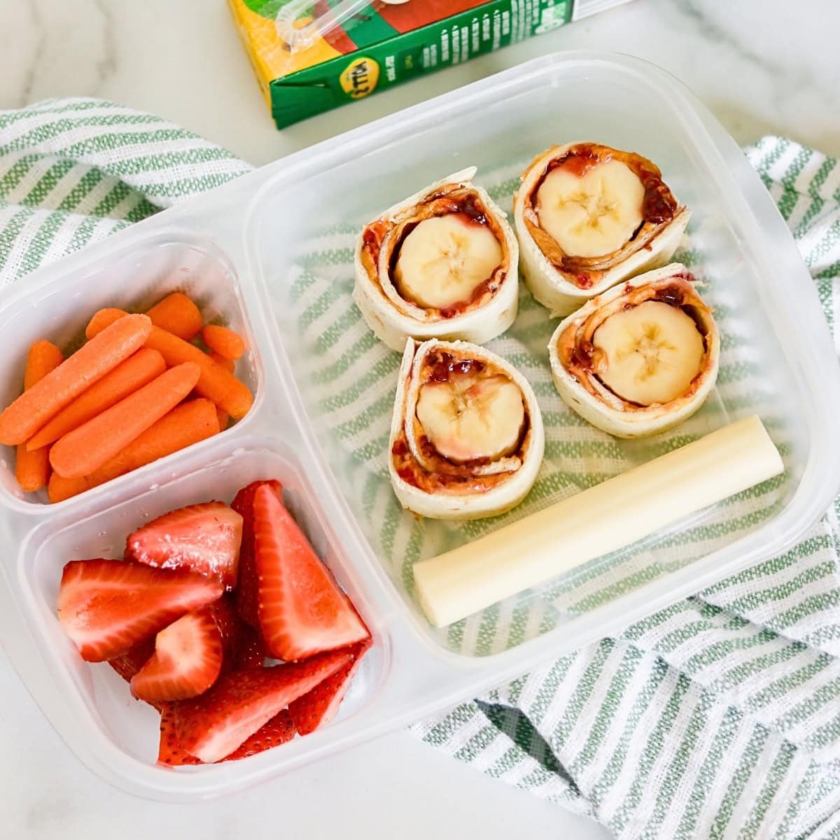 Peanut Butter and Jelly Banana Wrap