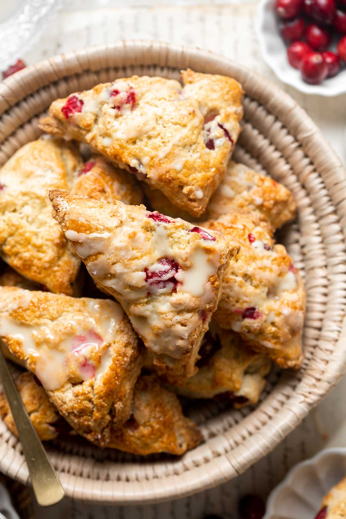 Cranberry Scones with Orange Glaze