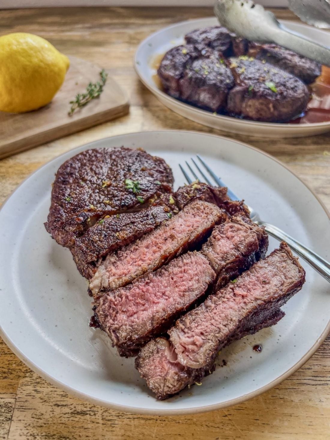 Lemon and Garlic Herb Ribeye Steaks