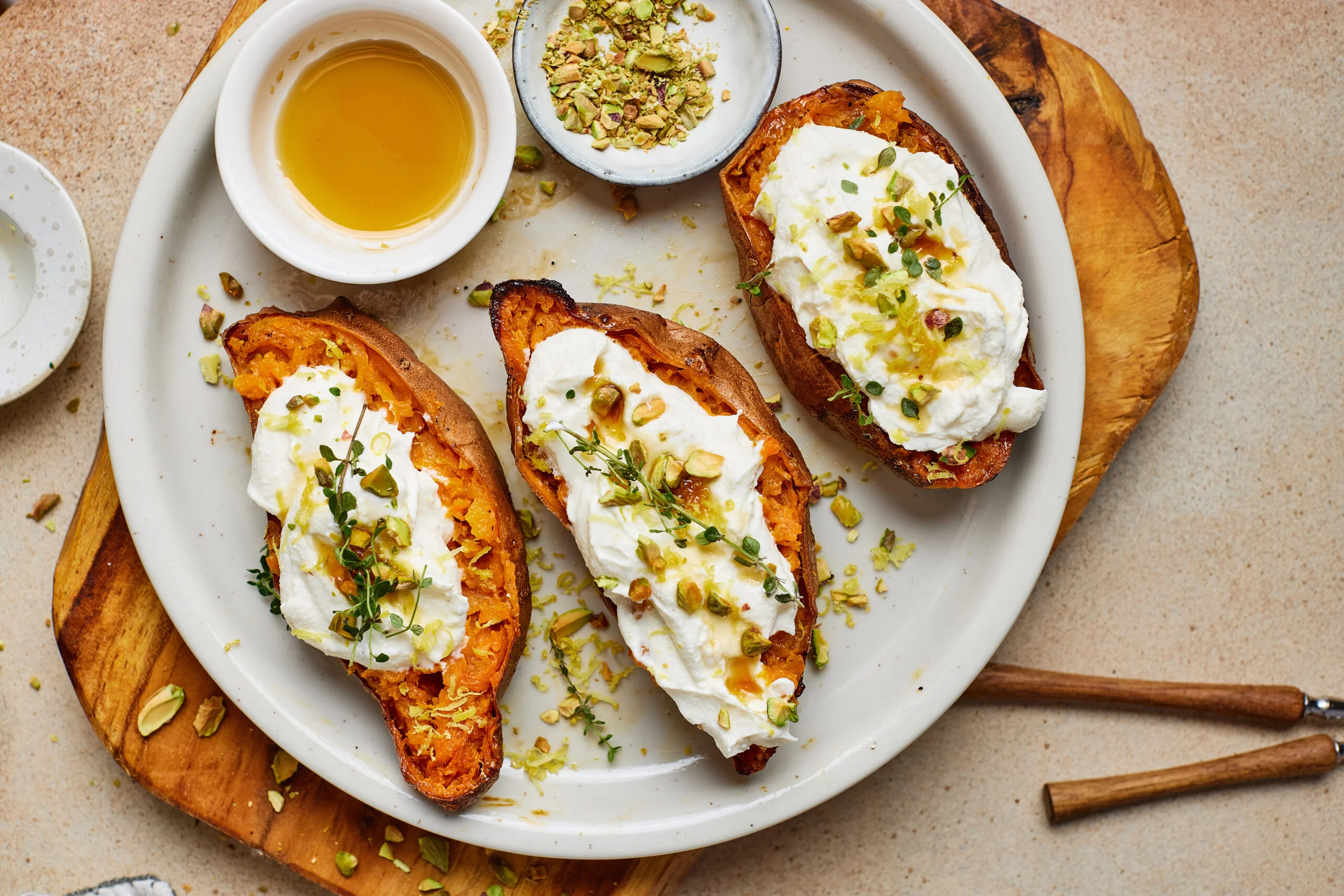 Roasted Sweet Potatoes with Whipped Ricotta