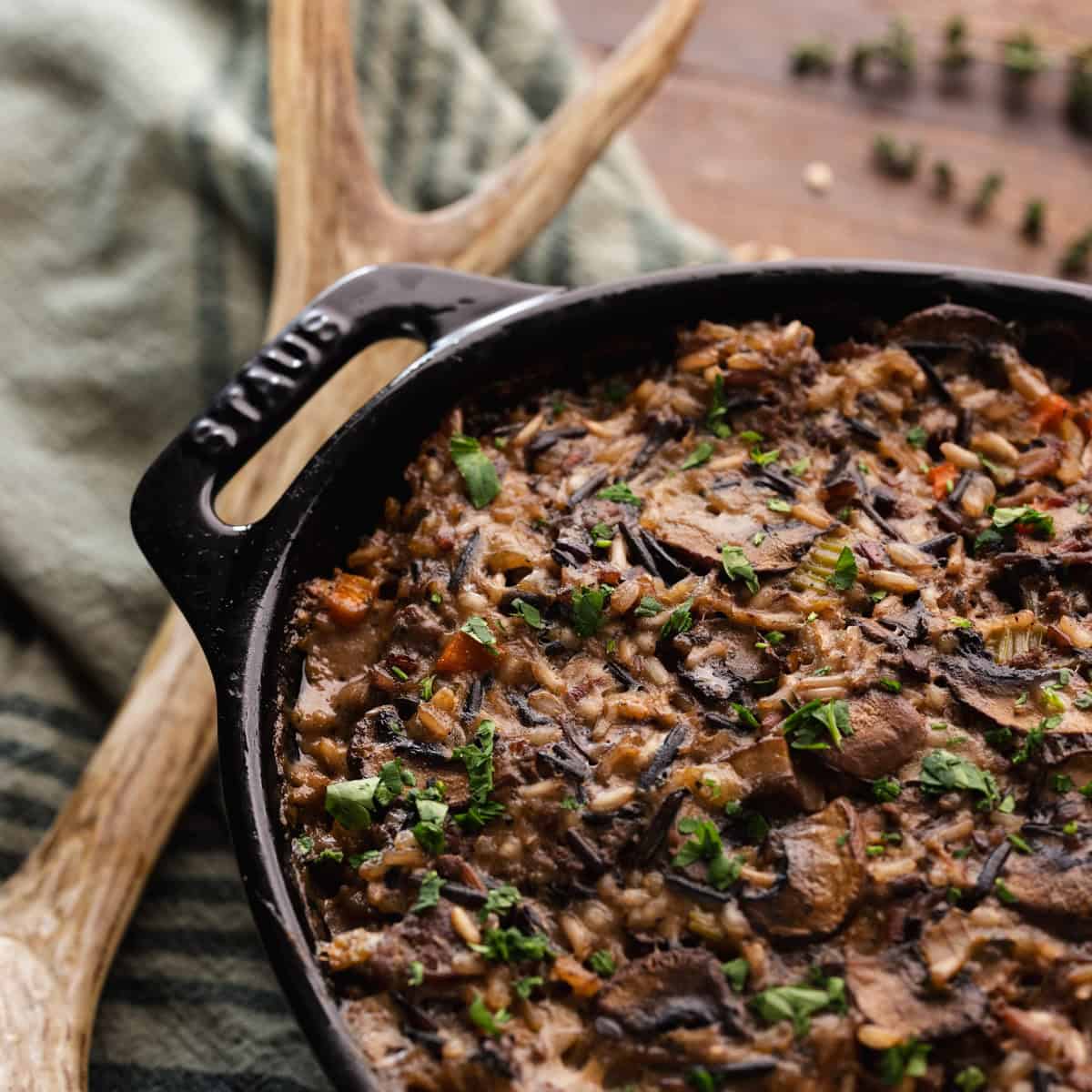 Venison Casserole with Wild Rice