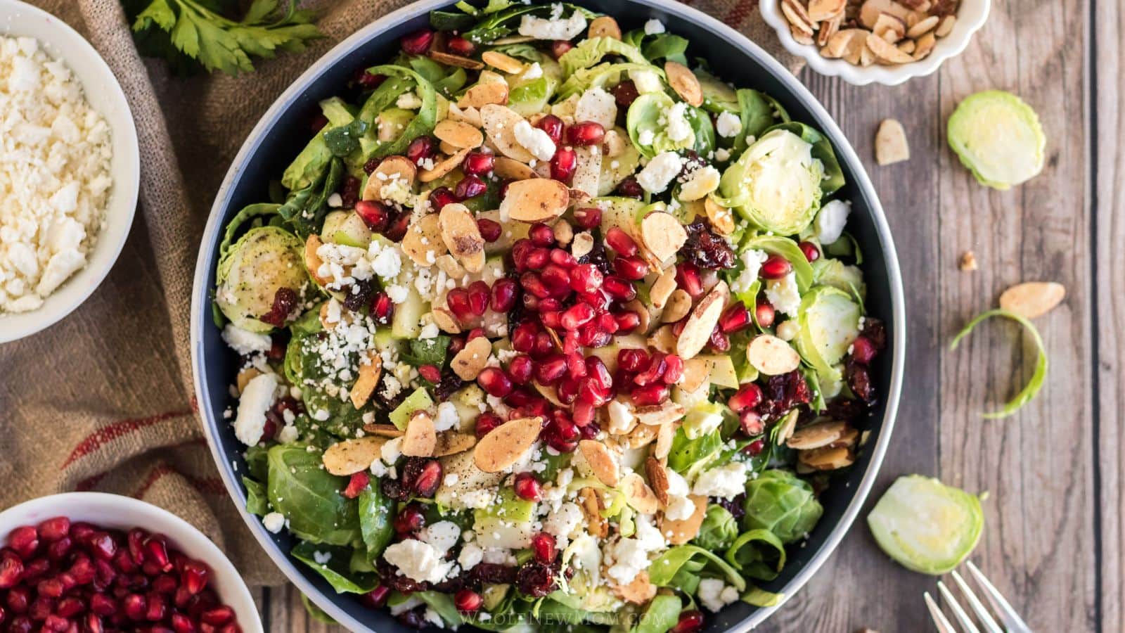 Brussels Sprout Salad with Honey Mustard Vinaigrette