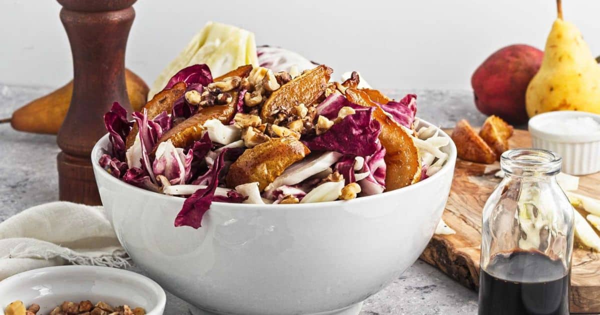 Caramelized Pear and Radicchio Salad