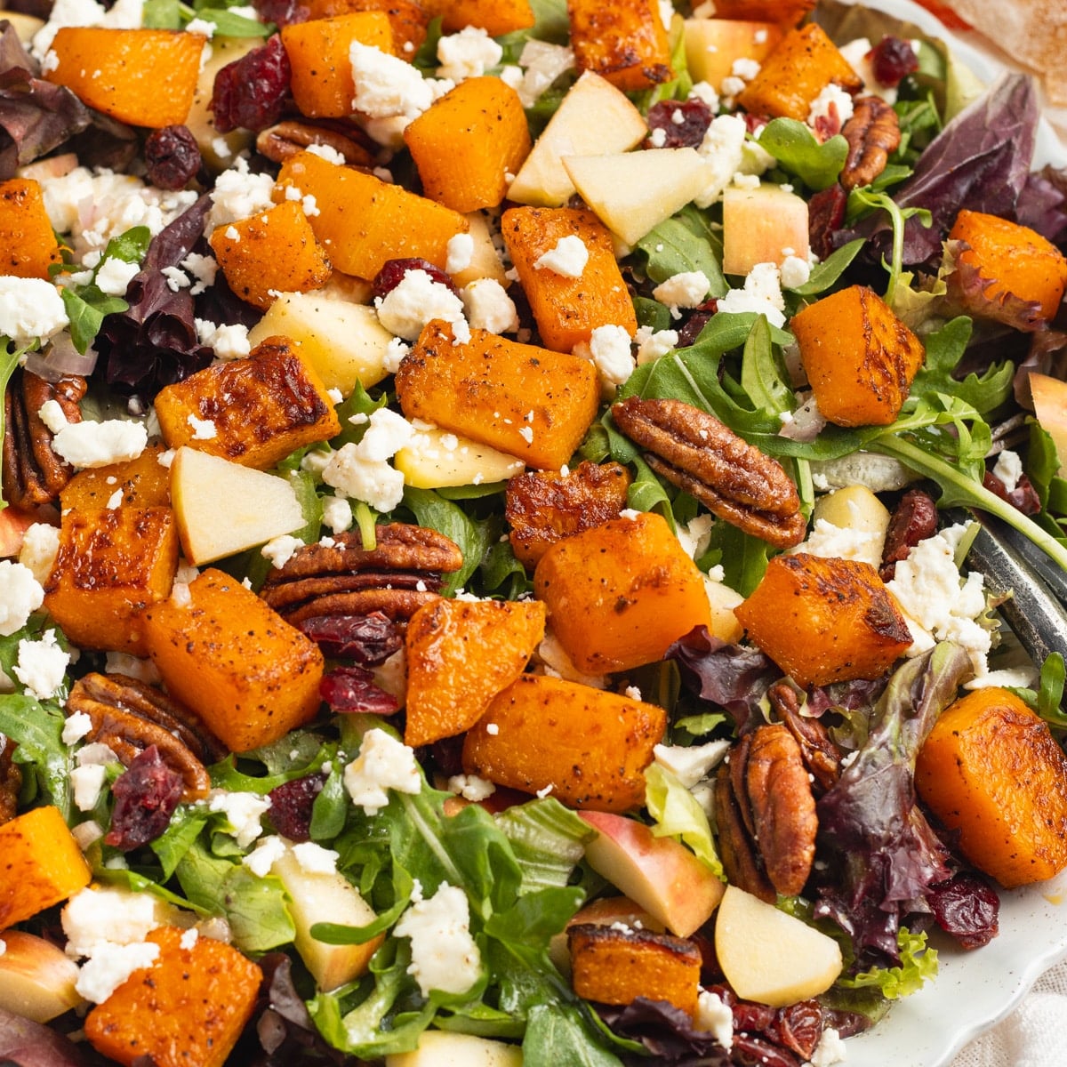 Roasted Butternut Squash Feta Salad