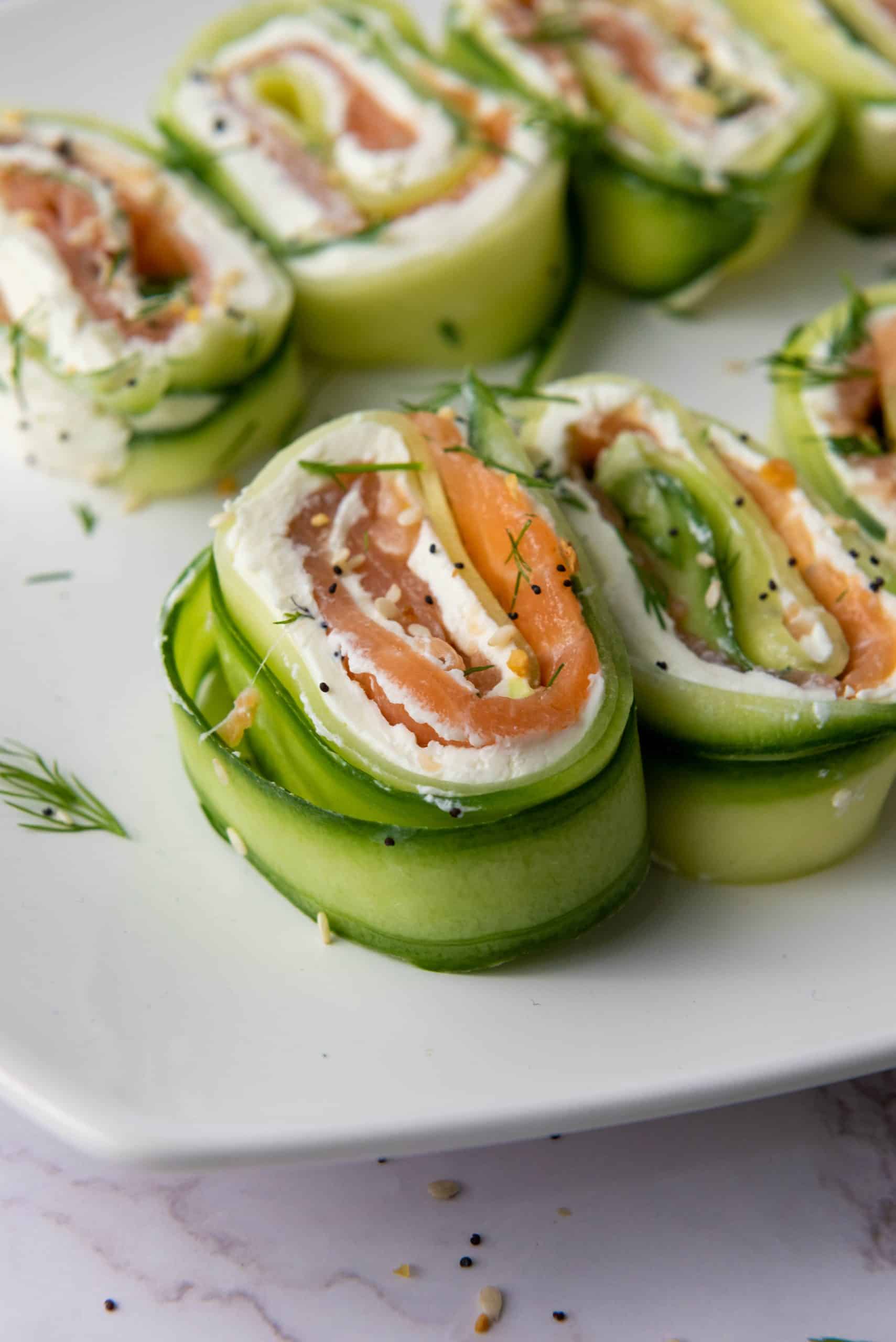 Cucumber Smoked Salmon Rolls