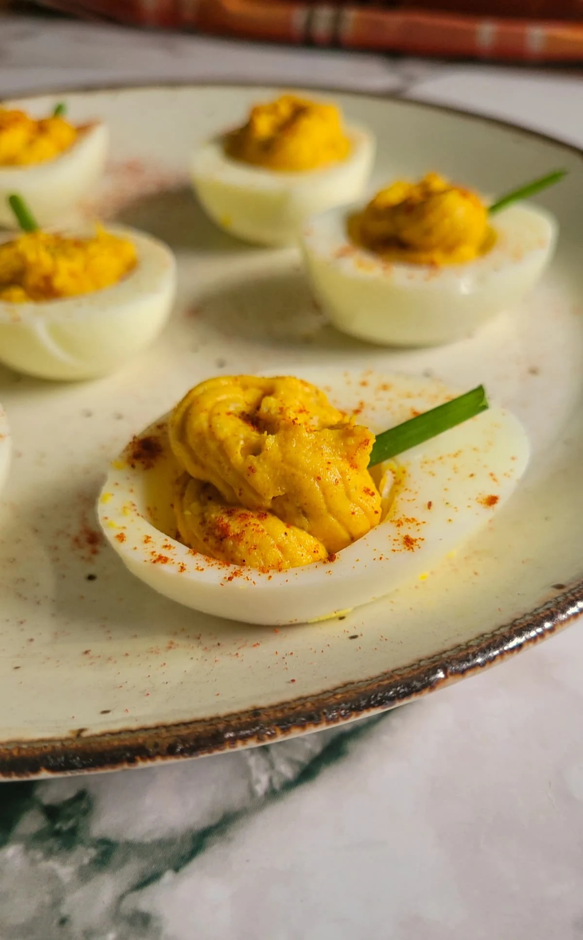 Pumpkin Deviled Eggs