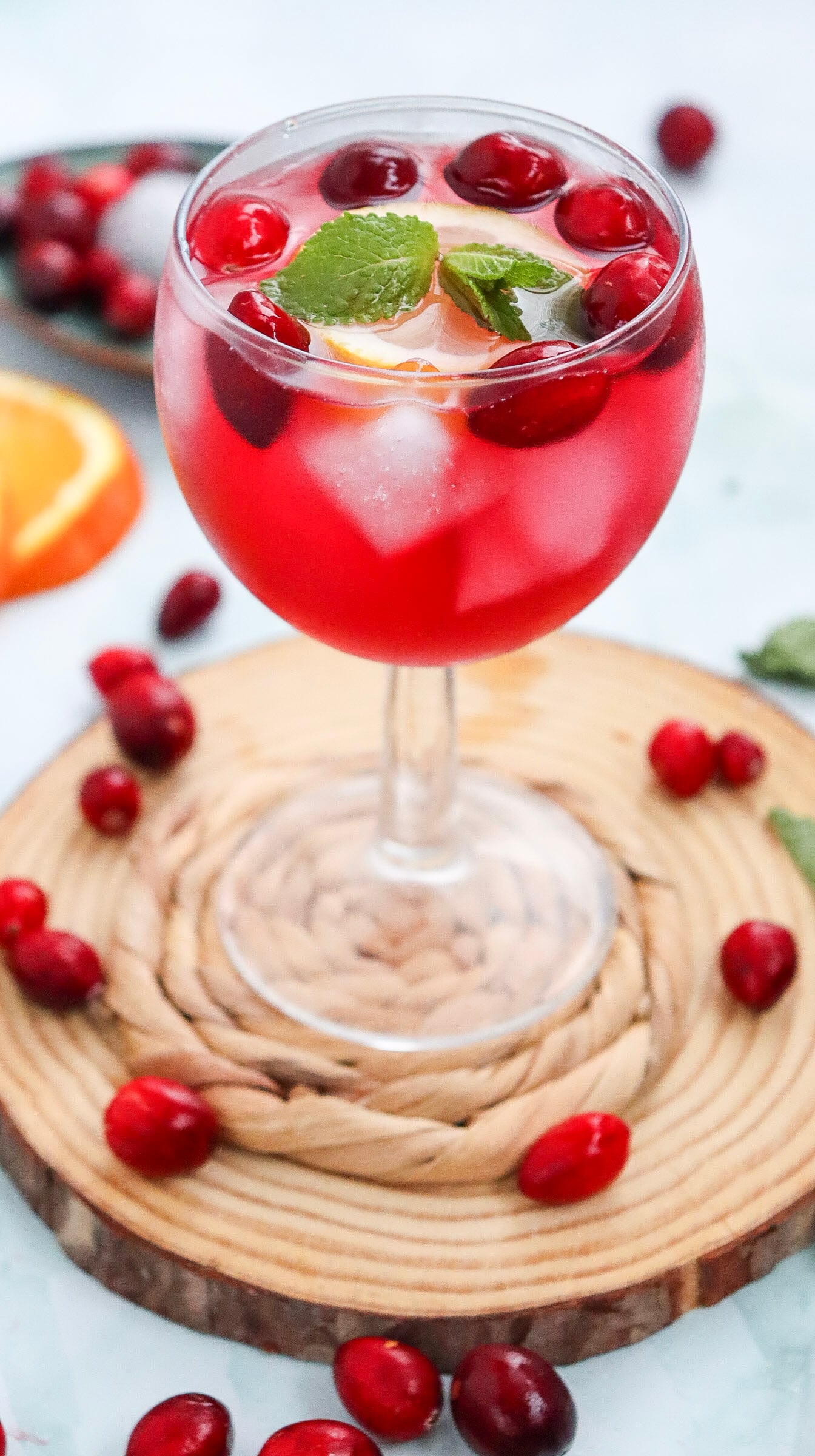 Non-Alcoholic Cranberry Spritzer