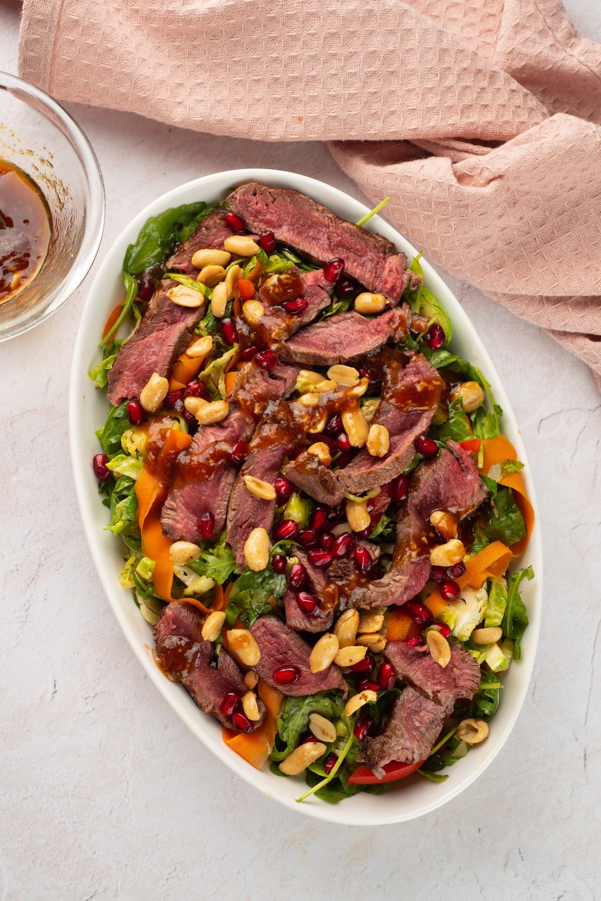 Winter Steak Salad with Brussels Sprouts and Pomegranate