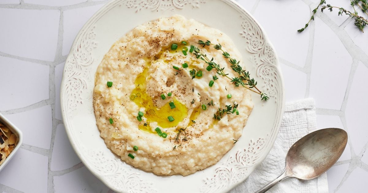 Slow Cooker Cauliflower Mashed Potatoes
