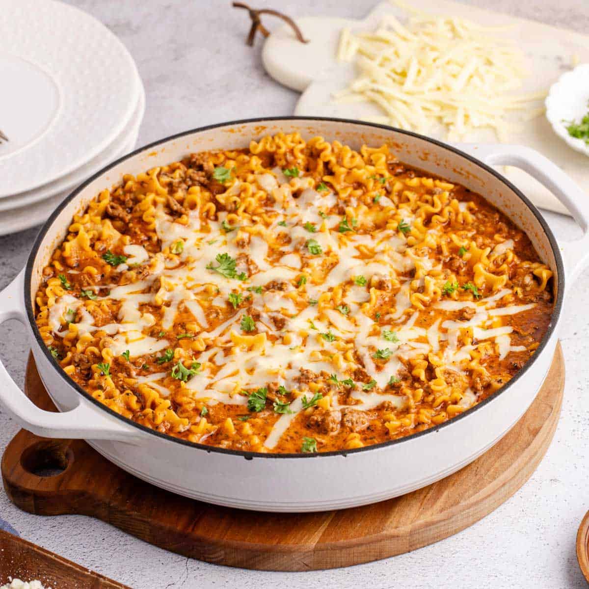One Pan Lazy Lasagna