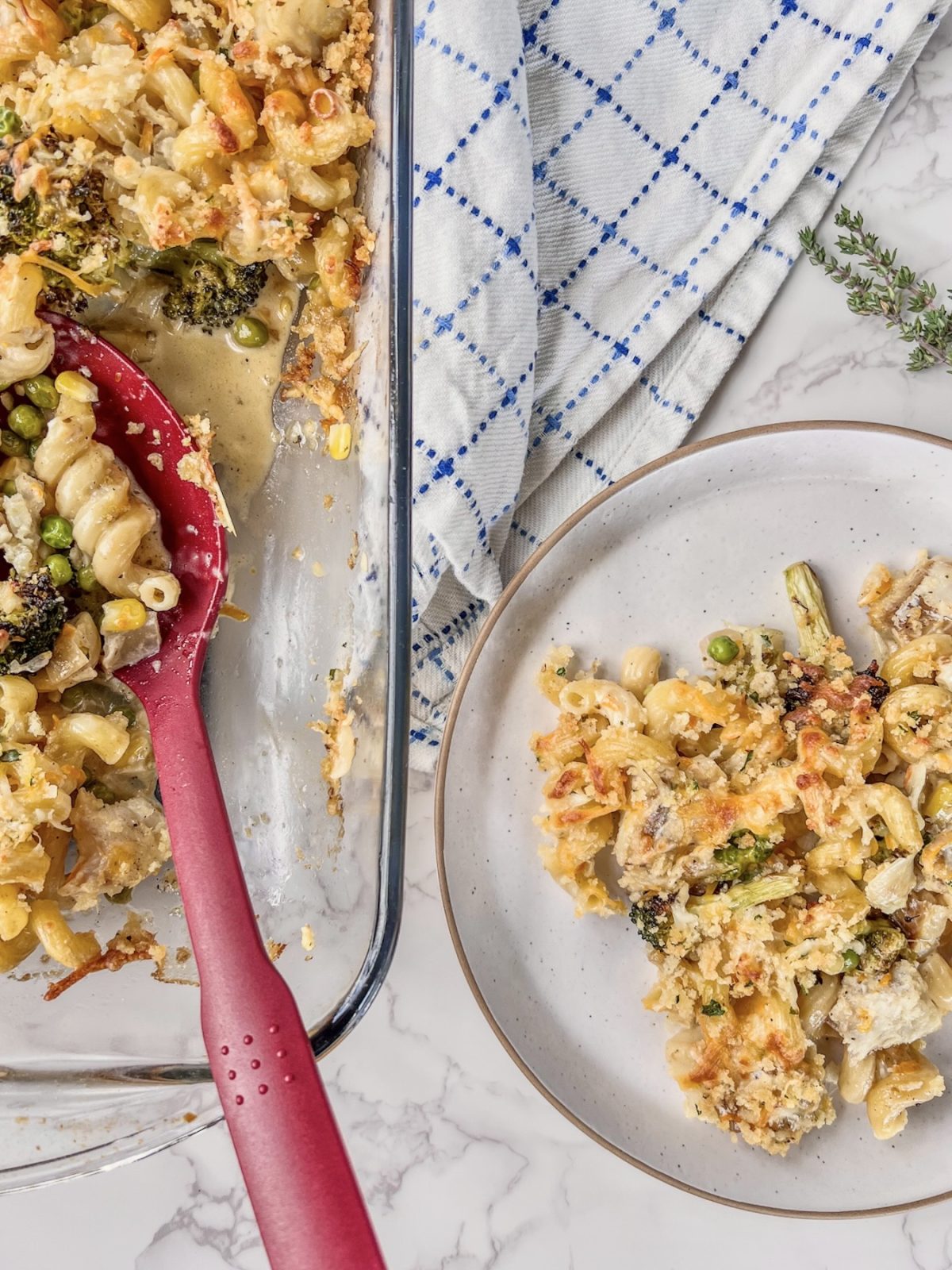 Creamy Lemon Cod Pasta Bake