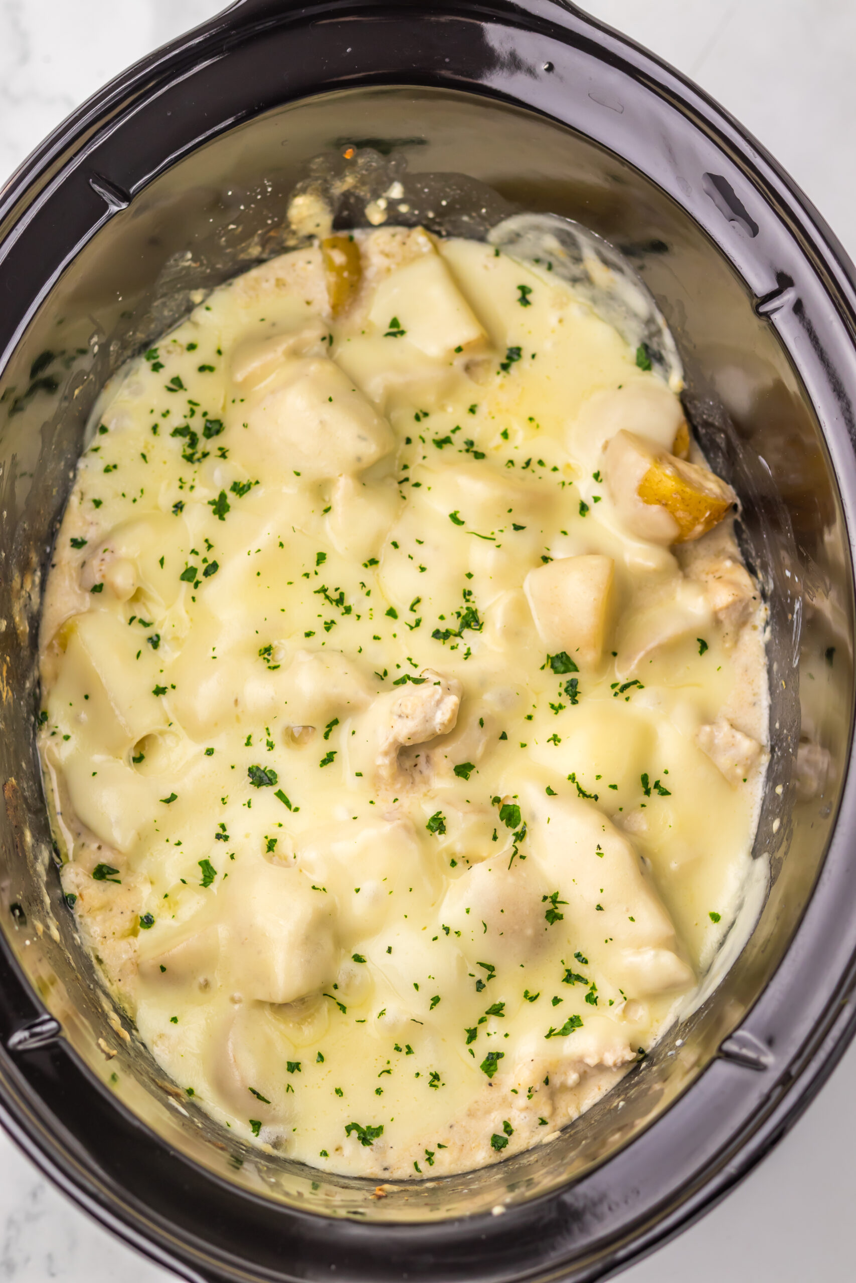Stir everything together until the sauce is smooth, then stir in the Parmesan until melted.